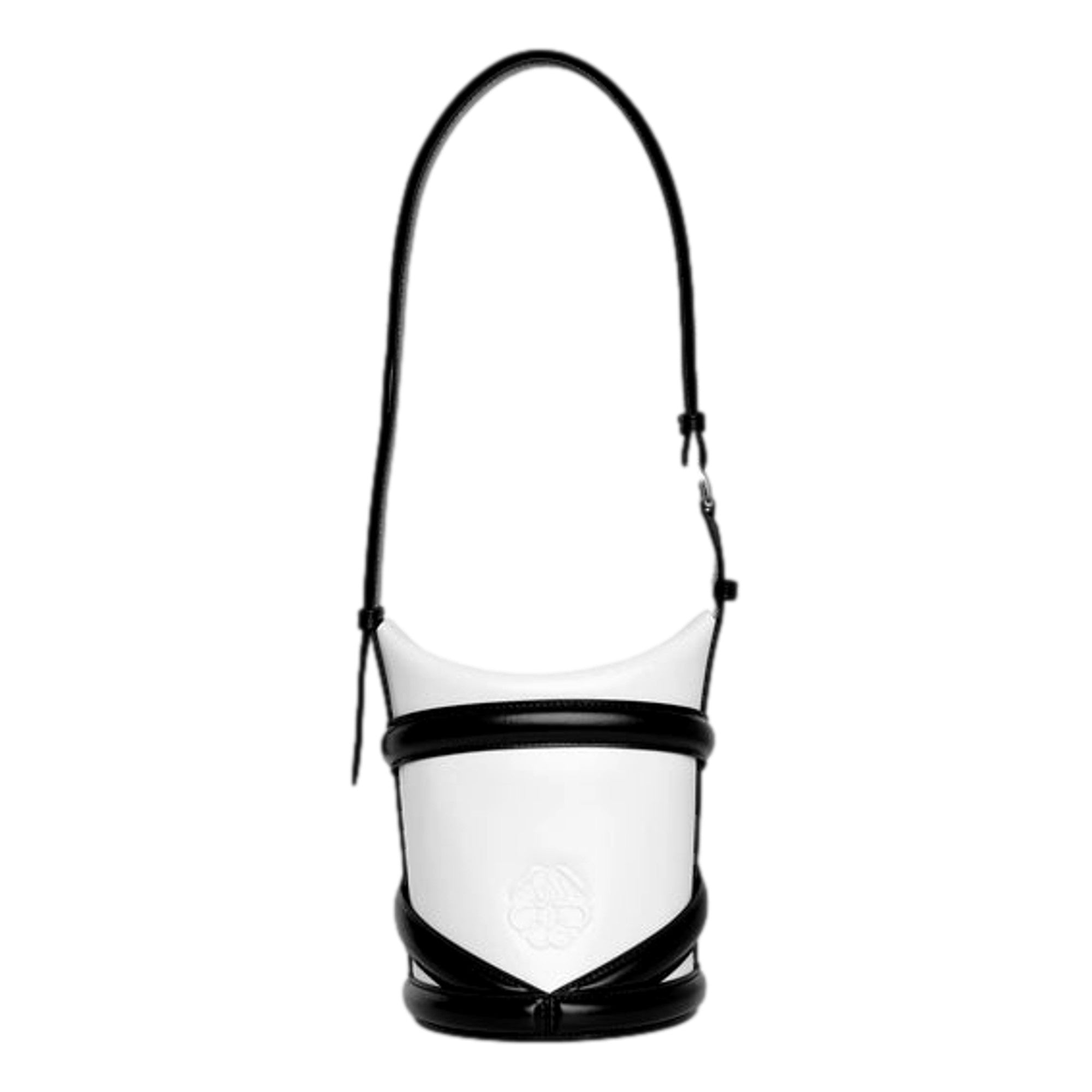 Alexander McQueen Curve Soft Ivory Leather Bucket Bag