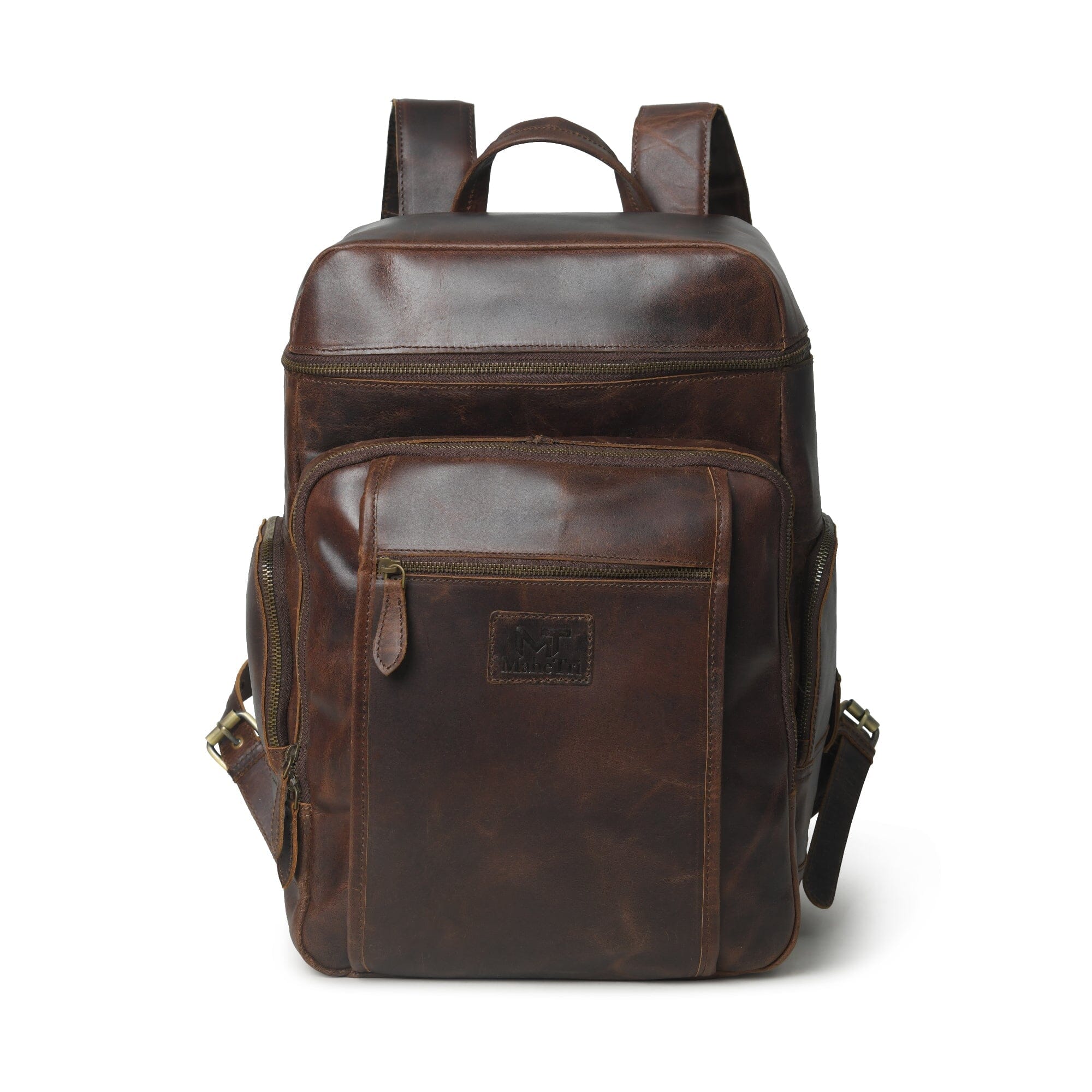 Alpha Brown Buffalo Leather Travel Backpack - Overture Gifts