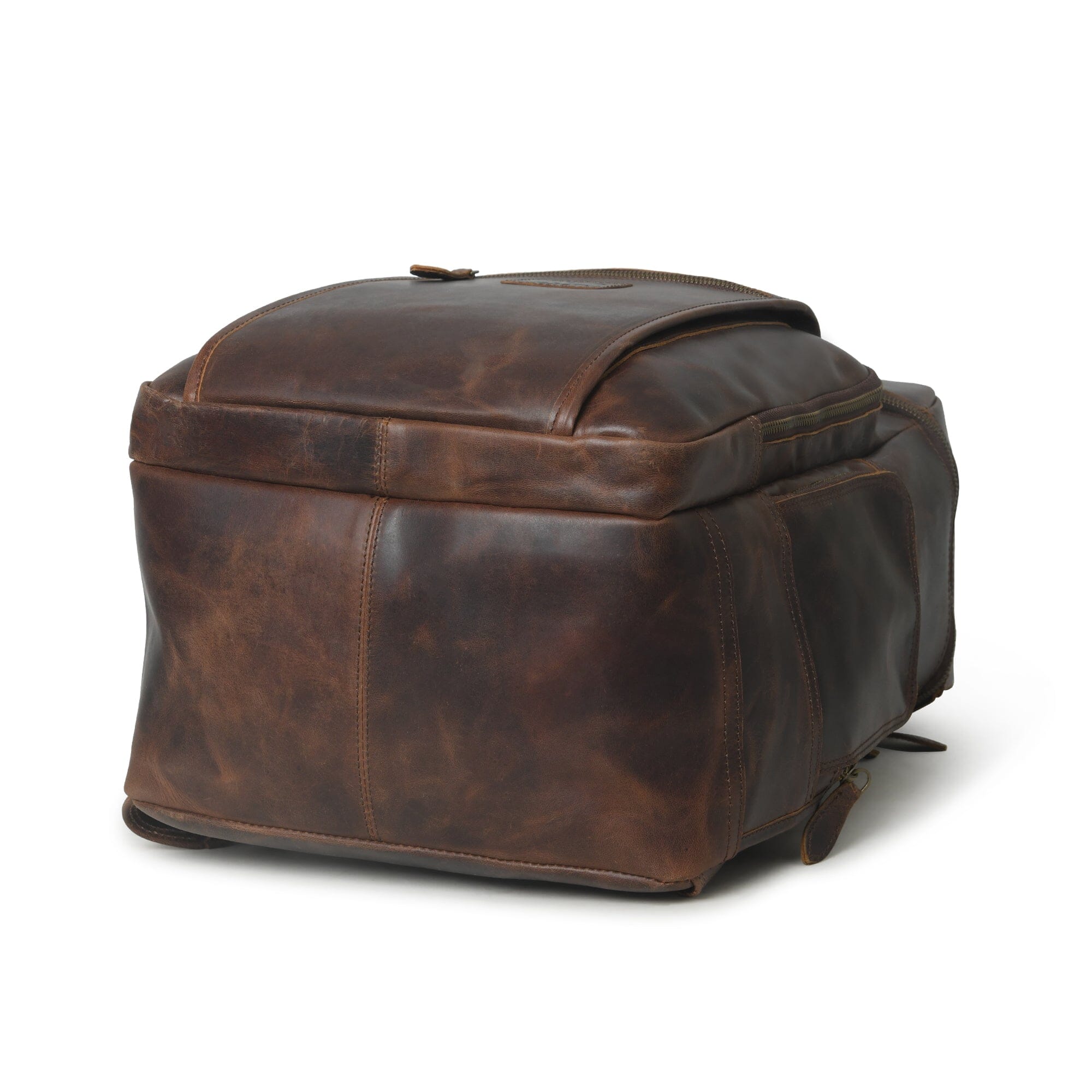 Alpha Brown Buffalo Leather Travel Backpack - Overture Gifts