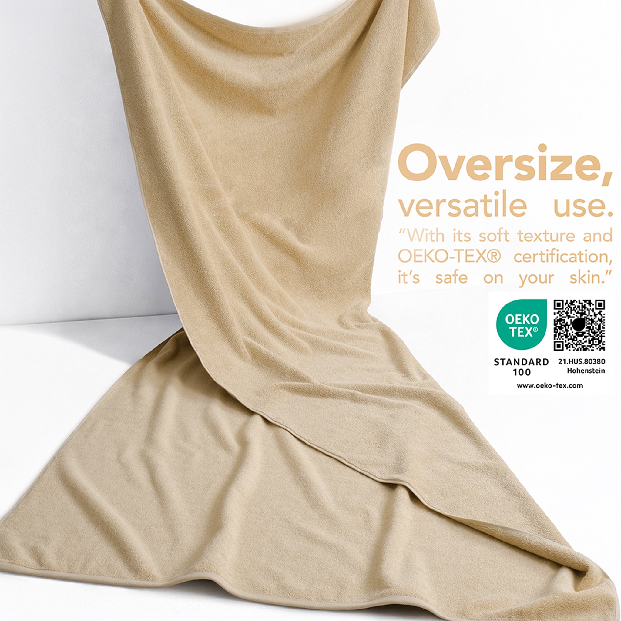 40x80 Inch Premium Bath Sheet OVERSIZED 100% Ring Spun Cotton, Luxury, Maximum Softness, Extra Large Bath Towel