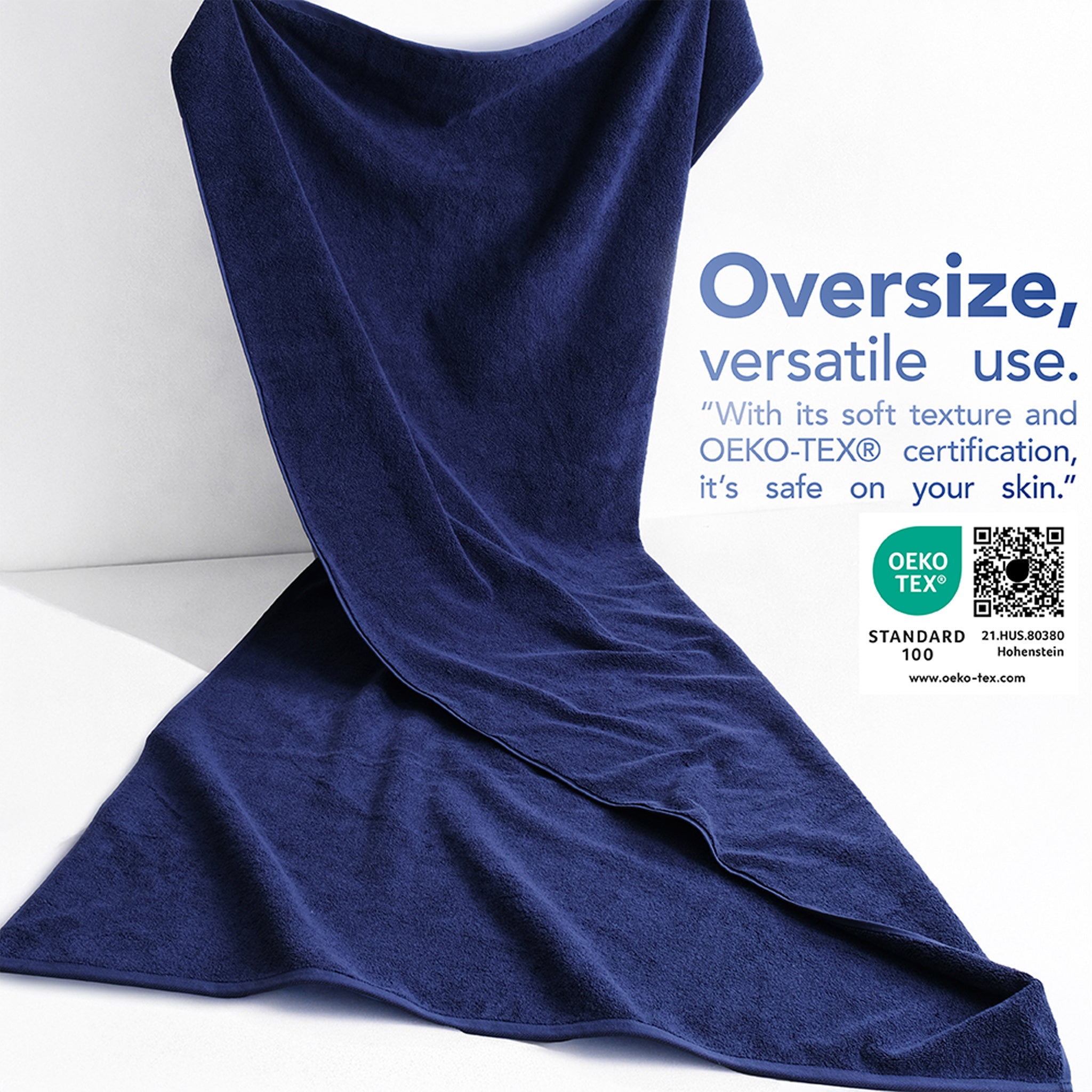 40x80 Inch Premium Bath Sheet OVERSIZED 100% Ring Spun Cotton, Luxury, Maximum Softness, Extra Large Bath Towel