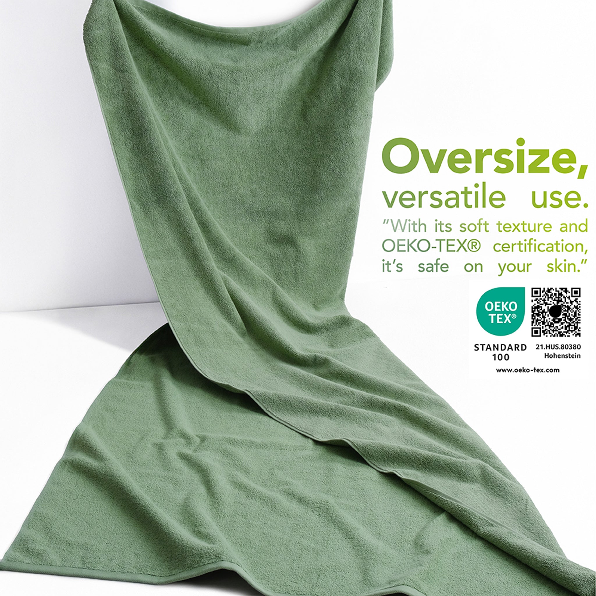 40x80 Inch Premium Bath Sheet OVERSIZED 100% Ring Spun Cotton, Luxury, Maximum Softness, Extra Large Bath Towel