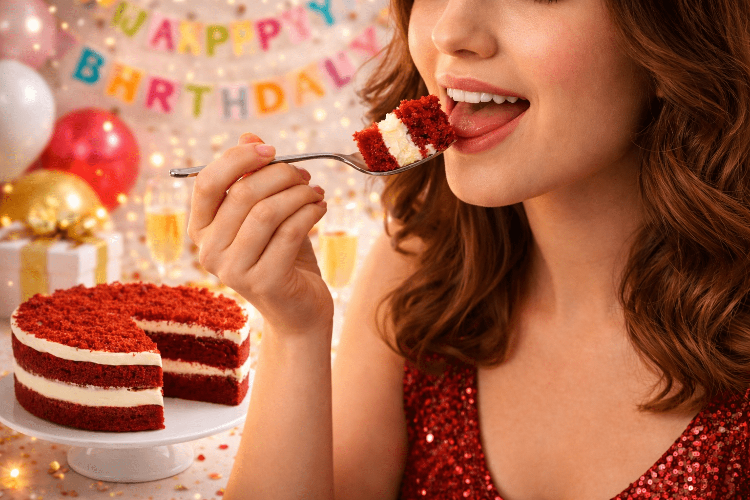 AnAndy and Sugar-Free Red Velvet Cake, 2.4 lb – Belgian Cocoa, Sugar-Free Cream Cheese Frosting, Keto & Diabetic-Friendly Birthday Gift - Overture Gifts