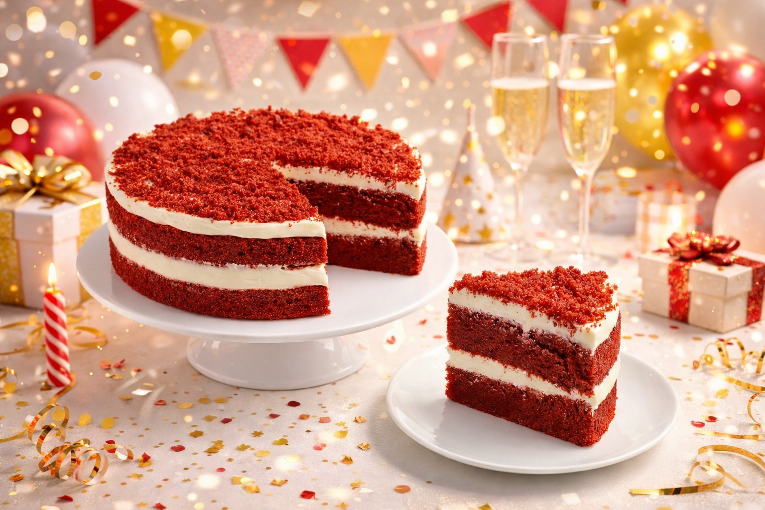 AnAndy and Sugar-Free Red Velvet Cake, 2.4 lb – Belgian Cocoa, Sugar-Free Cream Cheese Frosting, Keto & Diabetic-Friendly Birthday Gift - Overture Gifts