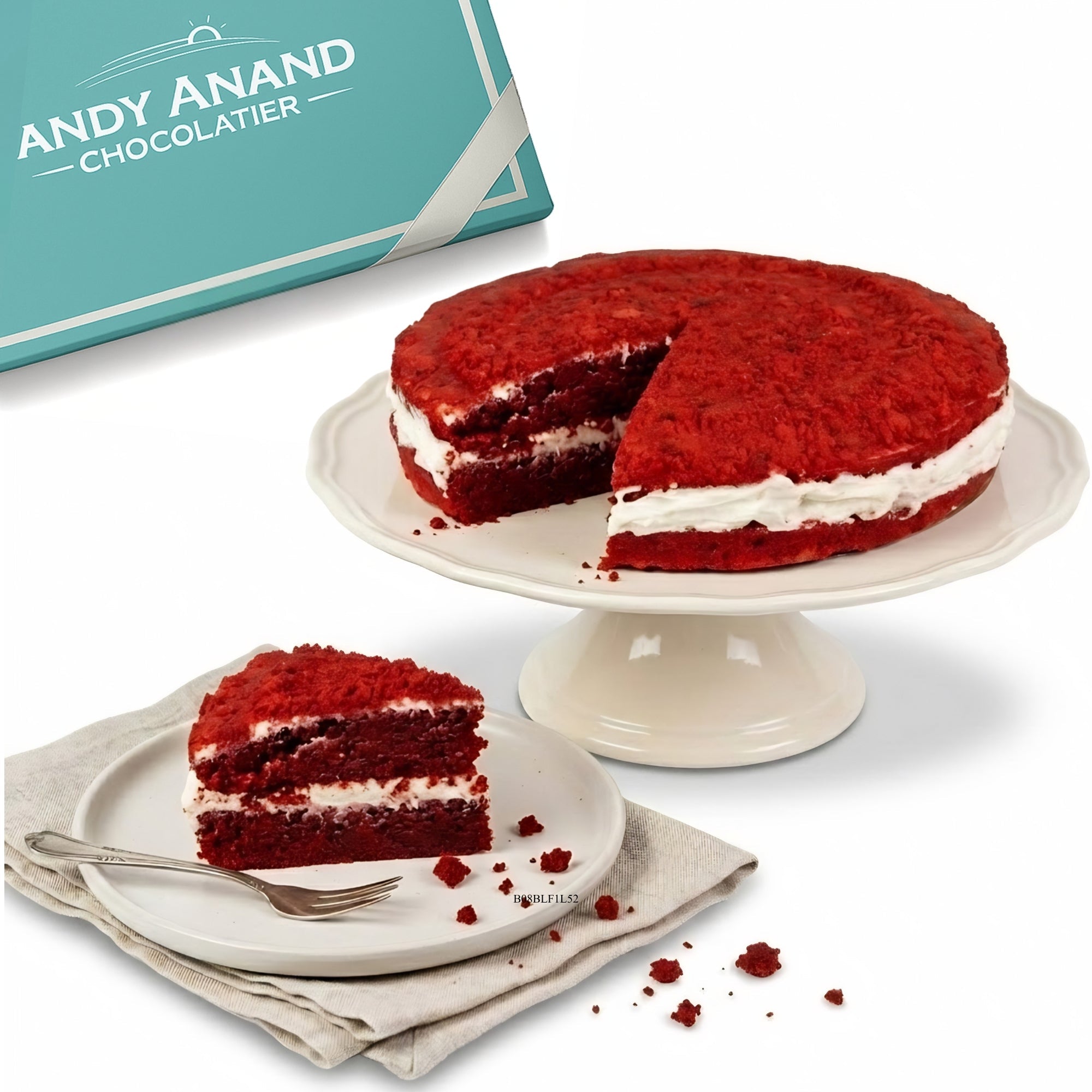 AnAndy and Sugar-Free Red Velvet Cake, 2.4 lb – Belgian Cocoa, Sugar-Free Cream Cheese Frosting, Keto & Diabetic-Friendly Birthday Gift - Overture Gifts