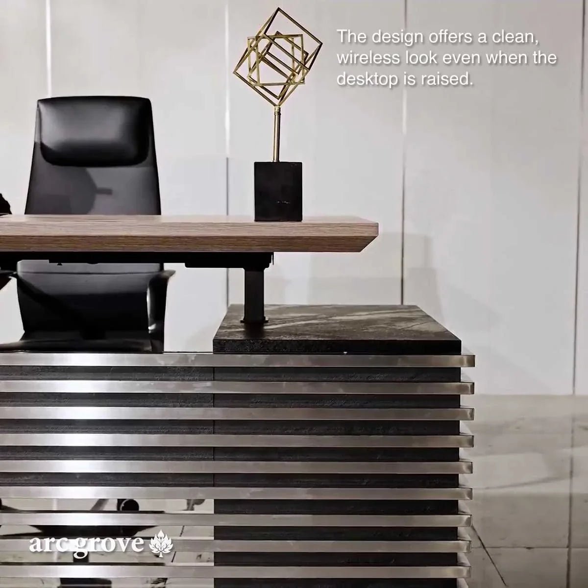 Anderson · L-Shaped Executive Standing Desk, Adjustable Height - Overture Gifts