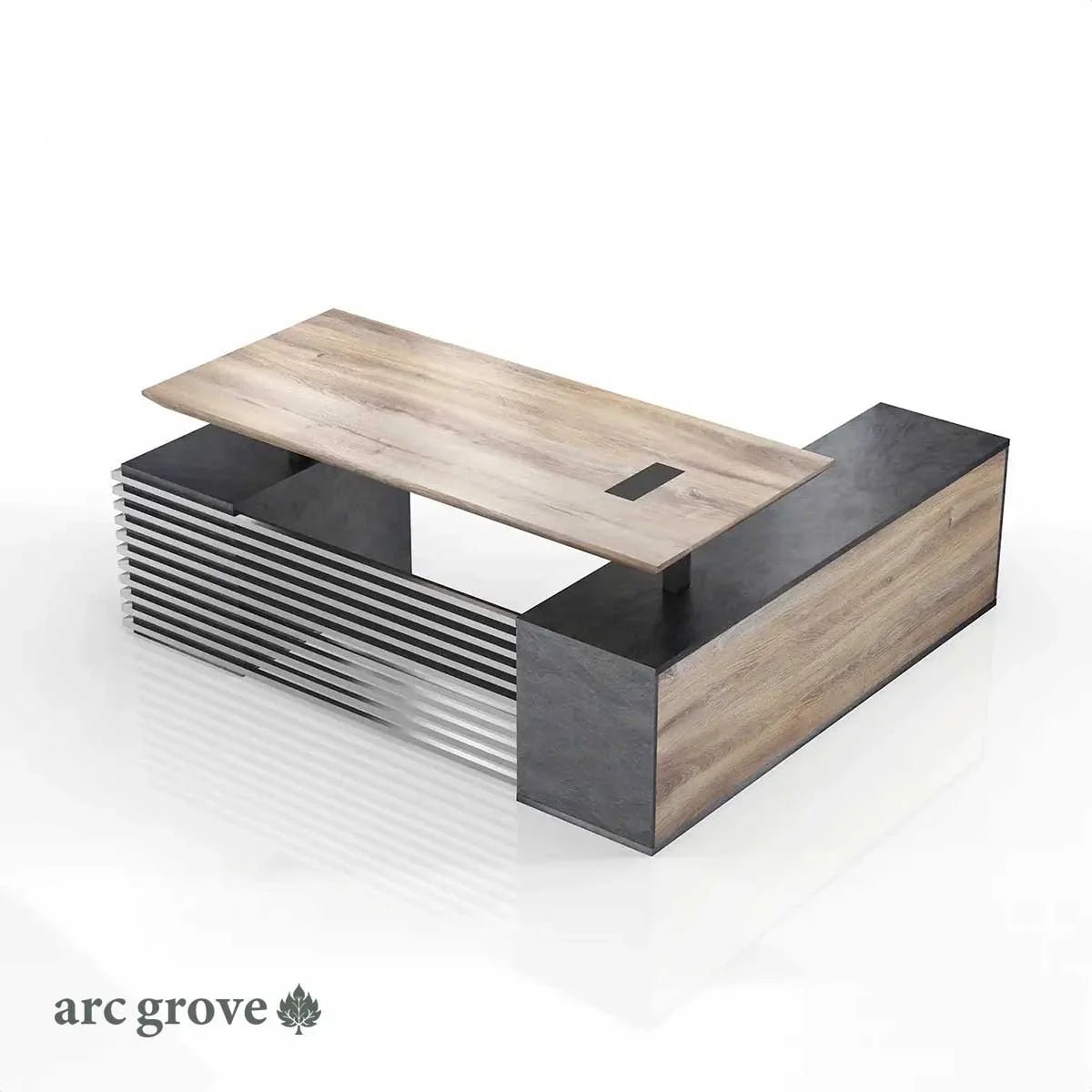 Anderson · L-Shaped Executive Standing Desk, Adjustable Height - Overture Gifts