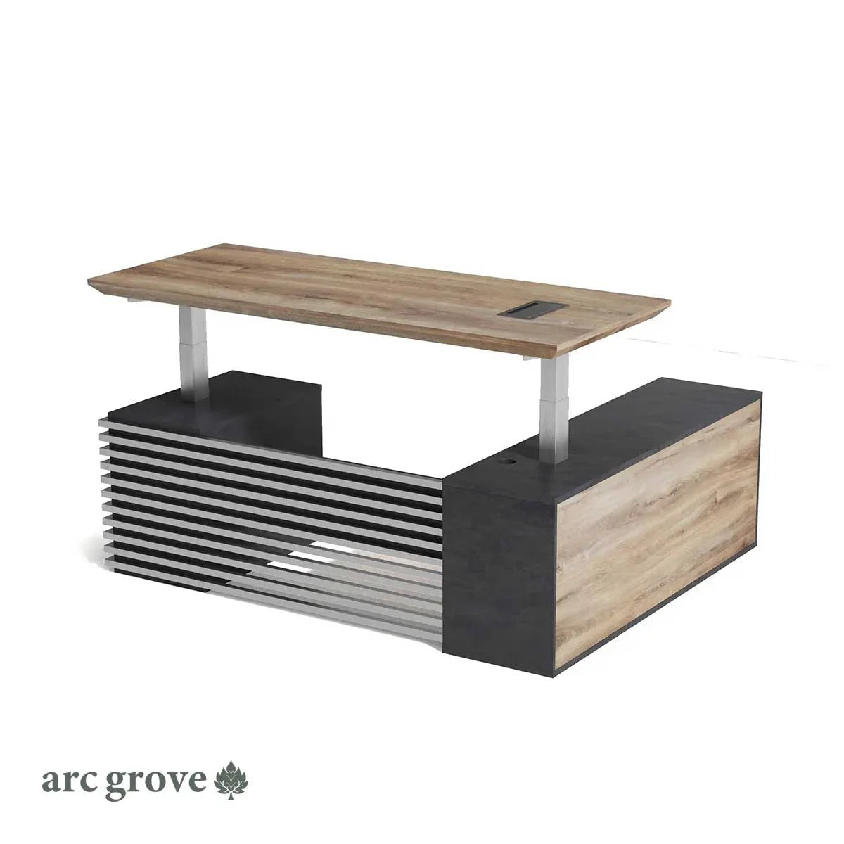 Anderson · L-Shaped Executive Standing Desk, Adjustable Height - Overture Gifts