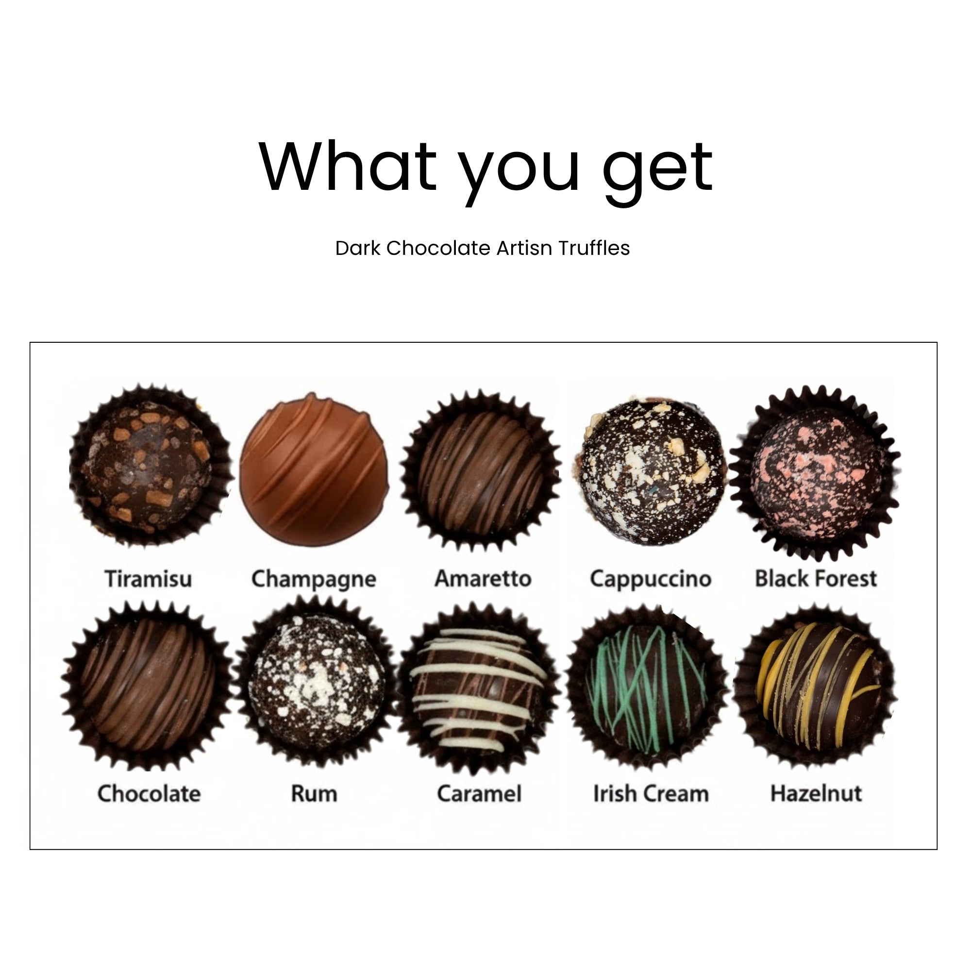 Andy Anand Artisan Dark Chocolate Truffles, 24 pc – Handmade Assorted Flavors, 60% Cocoa Butter, Gourmet Birthday & Holiday Gift Collection - Overture Gifts