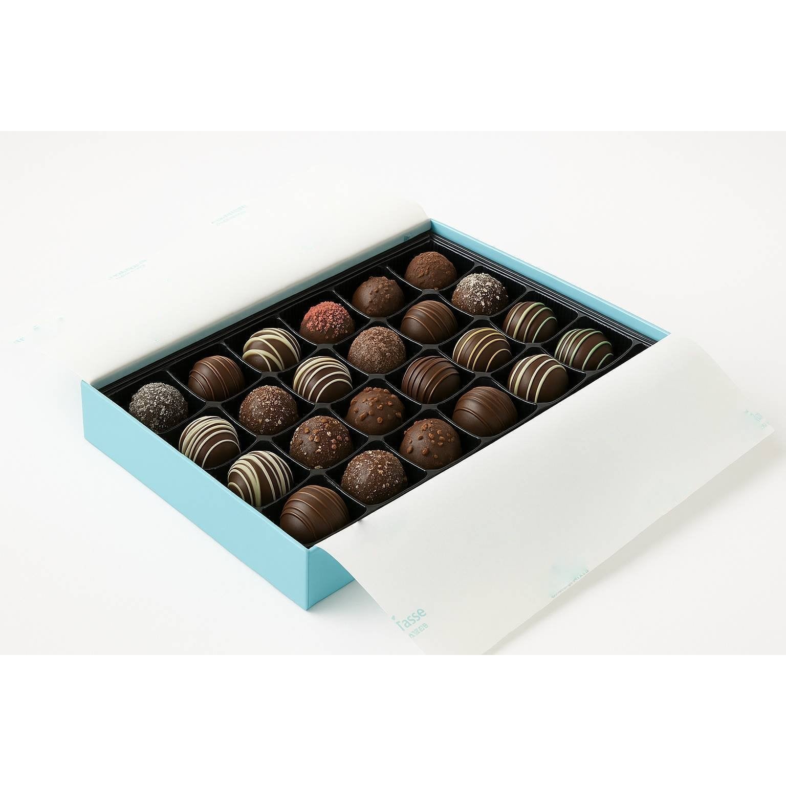 Andy Anand Artisan Dark Chocolate Truffles, 24 pc – Handmade Assorted Flavors, 60% Cocoa Butter, Gourmet Birthday & Holiday Gift Collection - Overture Gifts