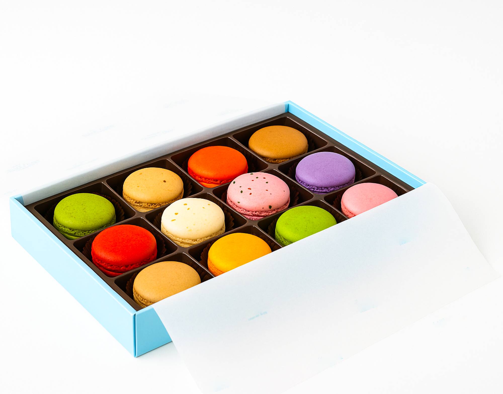 Andy Anand French Macarons, 24-Piece Gift Box – Made Fresh Daily, Assorted Gourmet Flavors, Gluten-Free – Birthday & Holiday Celebration - Overture Gifts