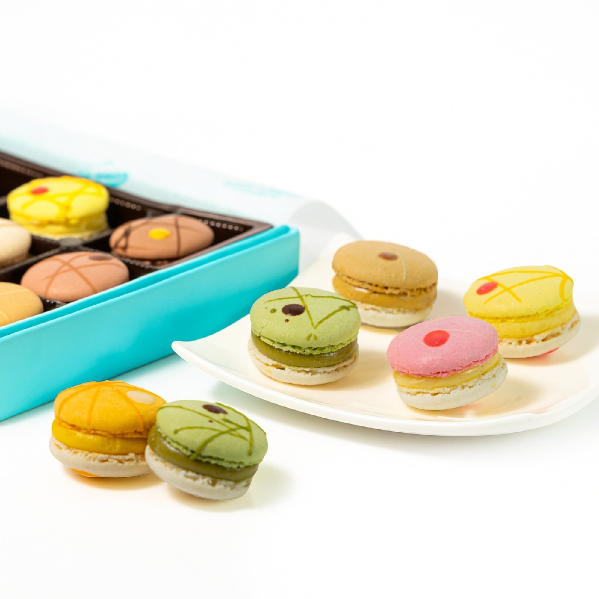 Andy Anand French Macarons, 24-Piece Gift Box – Made Fresh Daily, Assorted Gourmet Flavors, Gluten-Free – Birthday & Holiday Celebration - Overture Gifts