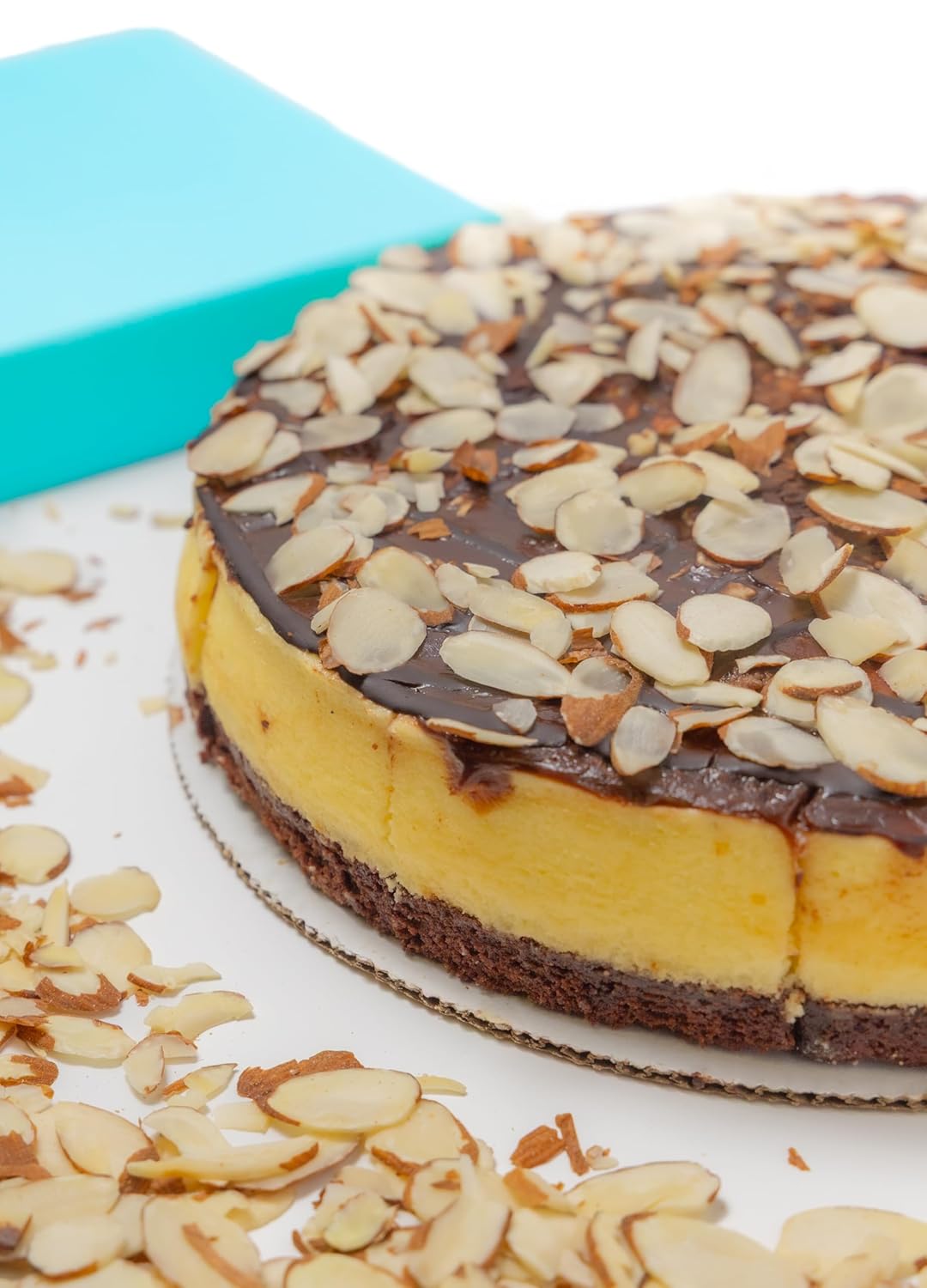 Andy Anand Fudge Brownie Cheesecake, 9-Inch, 2.8 lb – Halal, Real California Cream Cheese, No Preservatives, Birthday & Holiday Gift Box - Overture Gifts