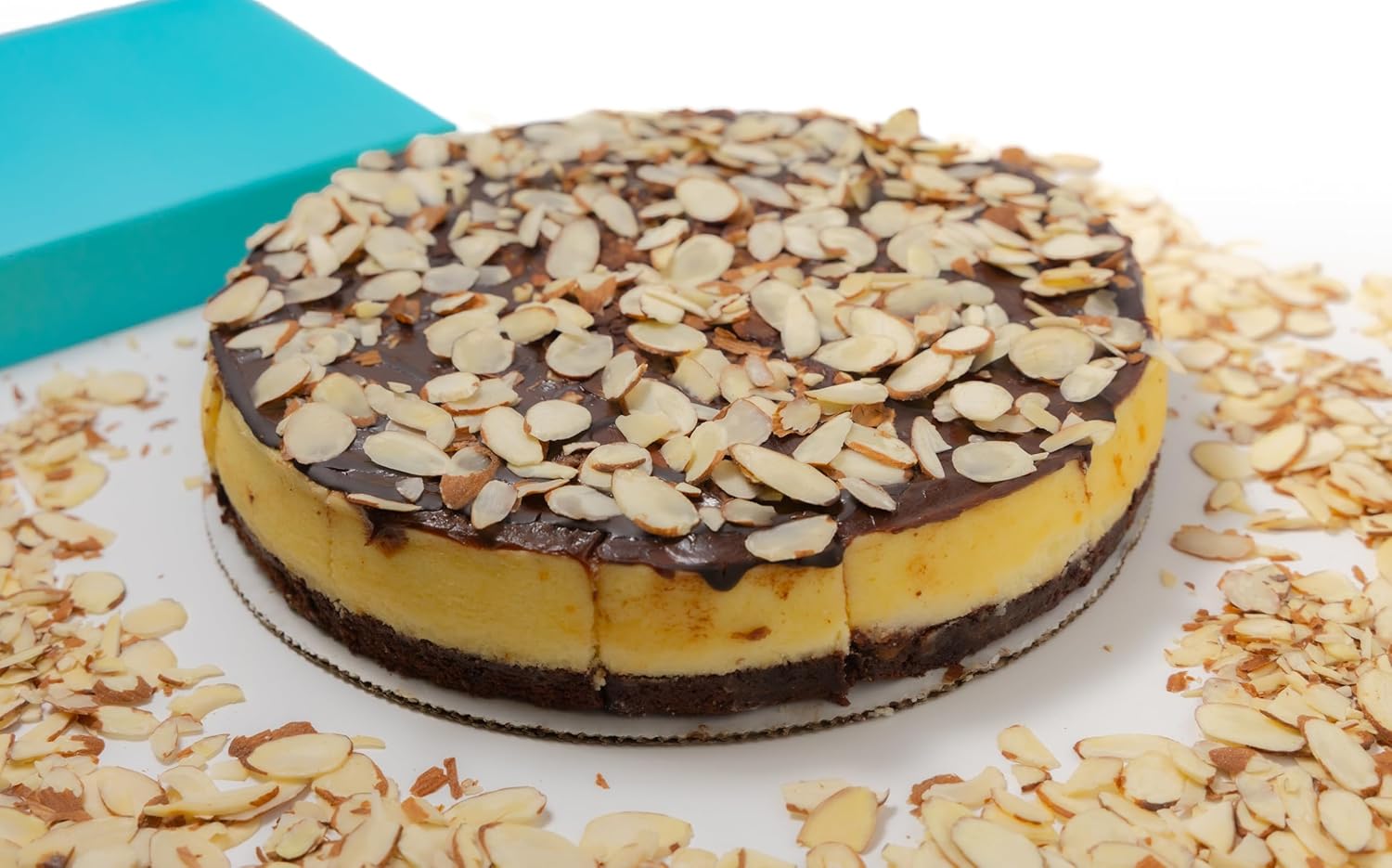 Andy Anand Fudge Brownie Cheesecake, 9-Inch, 2.8 lb – Halal, Real California Cream Cheese, No Preservatives, Birthday & Holiday Gift Box - Overture Gifts