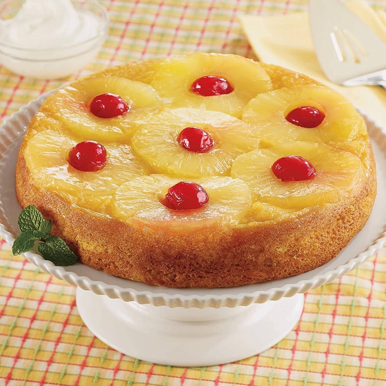 Andy Anand Pineapple Upside-Down Cake, 10-Inch, 2.6 lb – Caramelized Pineapple, No Preservatives, Gourmet Birthday & Celebration Gift Box - Overture Gifts