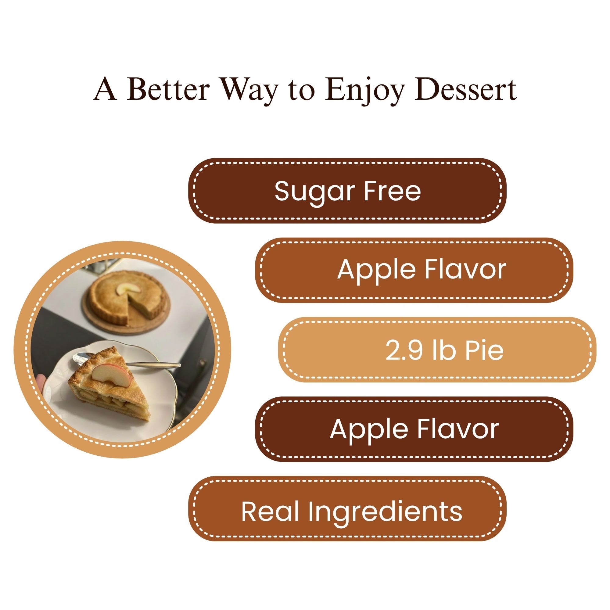 Andy Anand Sugar-Free Apple Pie, 2.9 lb – Keto & Diabetic-Friendly, Real Apples & Cinnamon, Flaky Crust, No Added Sugar, Birthday Gift Box - Overture Gifts