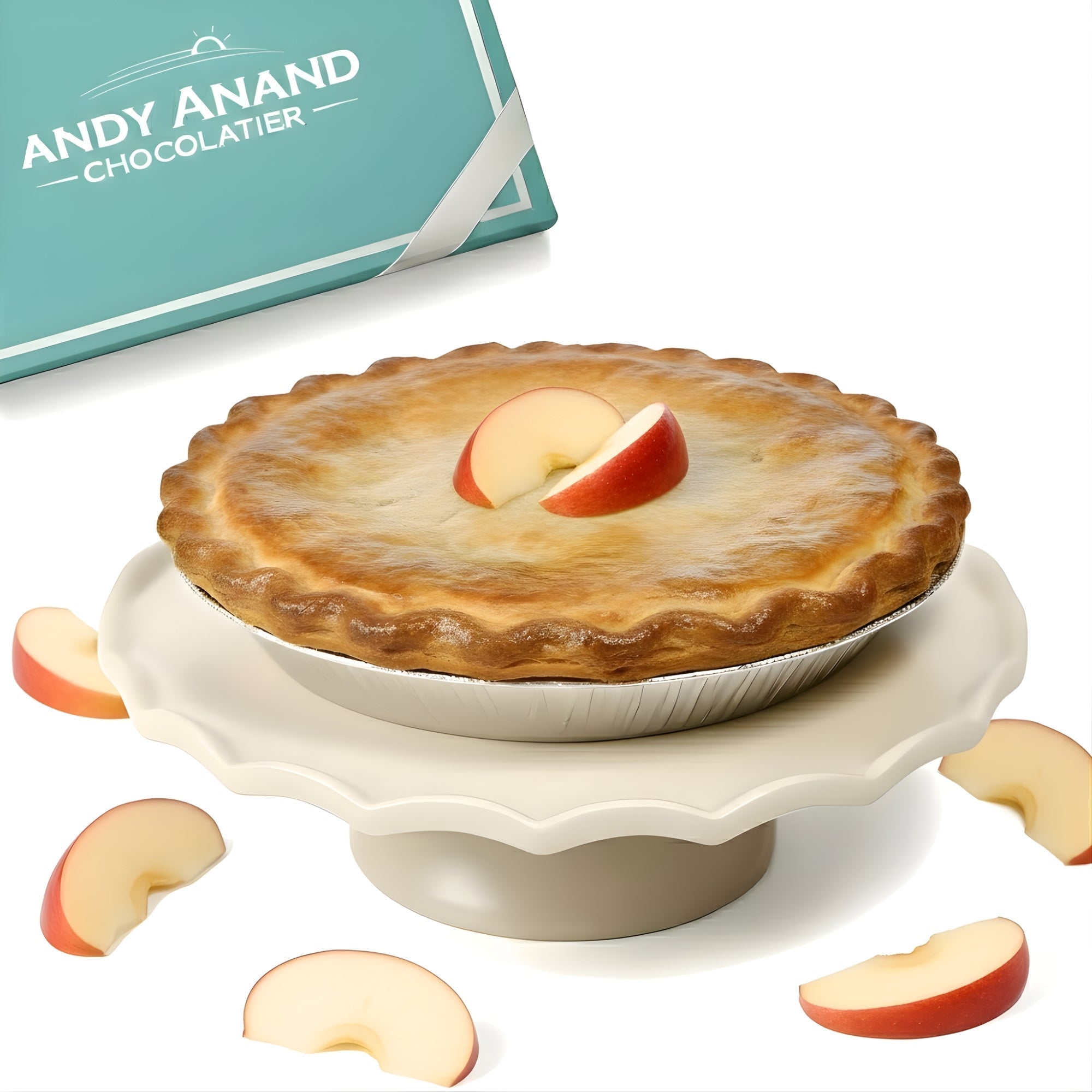 Andy Anand Sugar-Free Apple Pie, 2.9 lb – Keto & Diabetic-Friendly, Real Apples & Cinnamon, Flaky Crust, No Added Sugar, Birthday Gift Box - Overture Gifts