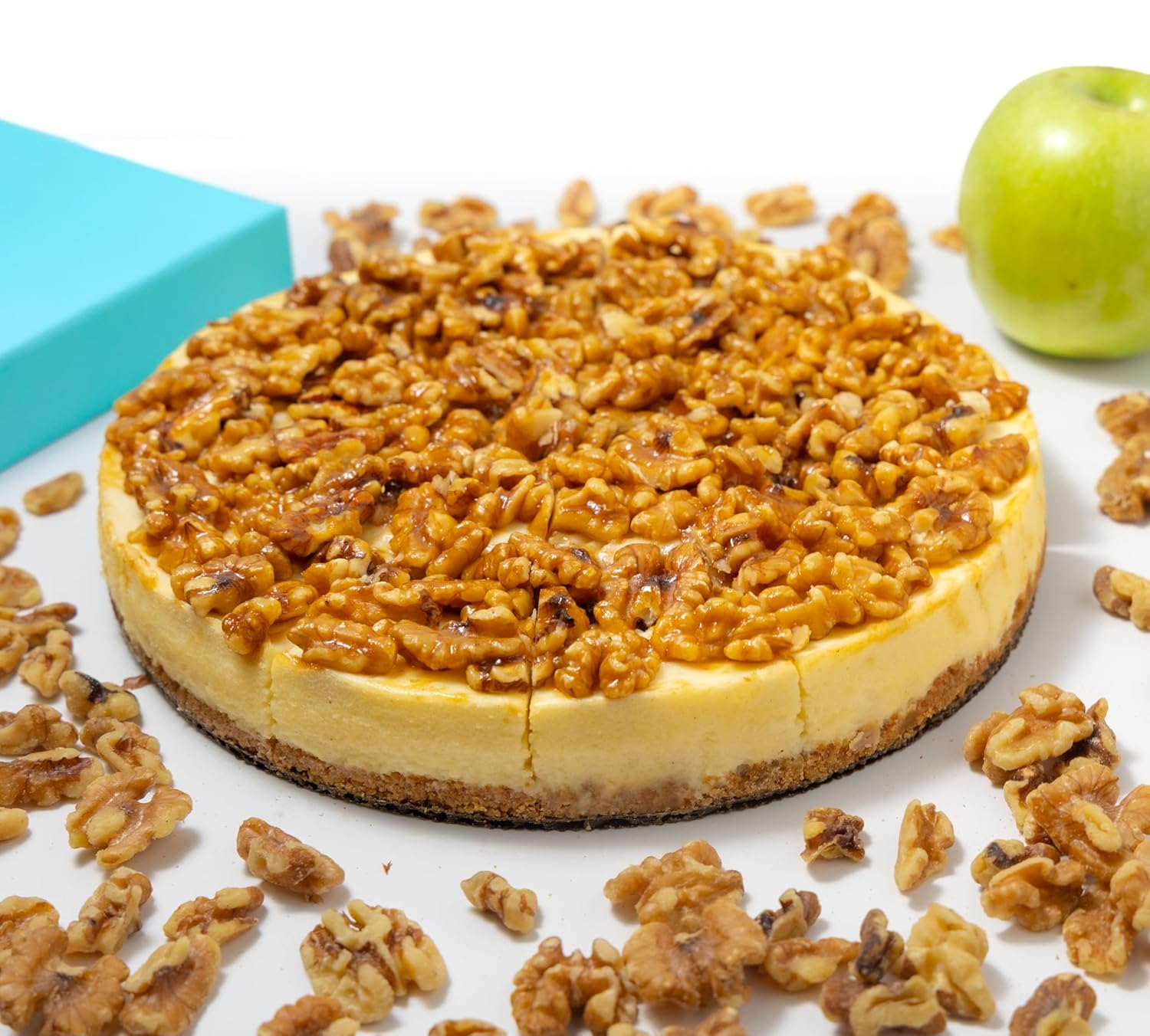 Andy Anand Sugar-Free Caramel Apple Cheesecake, 9-Inch, 2.8 lb – Cinnamon Apple, Keto & Diabetic-Friendly, California Cream Cheese Gift - Overture Gifts
