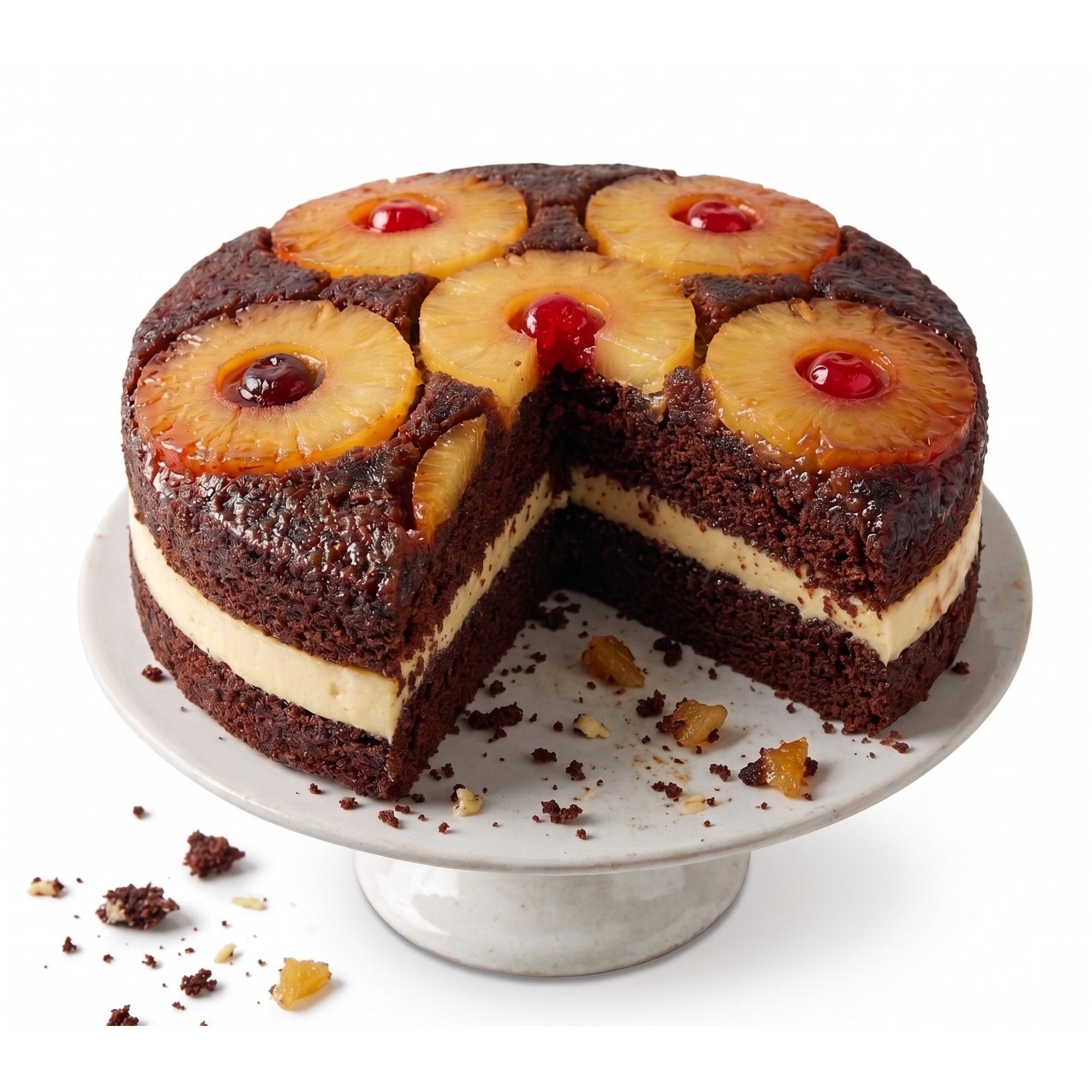 Andy Anand Sugar-Free Chocolate Pineapple Upside-Down Cake, 9-Inch, 2.6 lb – Keto & Diabetic-Friendly, Birthday & Celebration Gift Box - Overture Gifts
