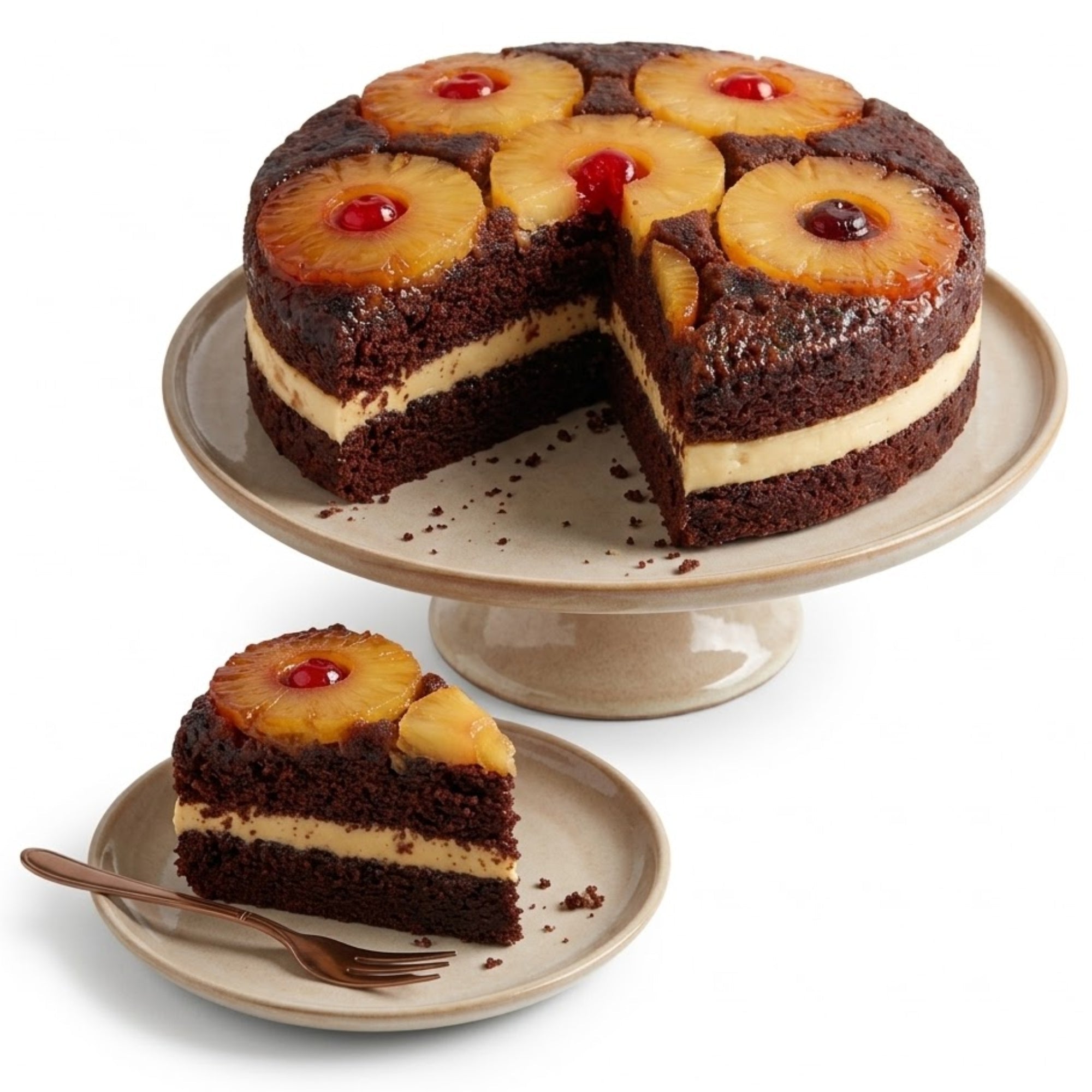 Andy Anand Sugar-Free Chocolate Pineapple Upside-Down Cake, 9-Inch, 2.6 lb – Keto & Diabetic-Friendly, Birthday & Celebration Gift Box - Overture Gifts