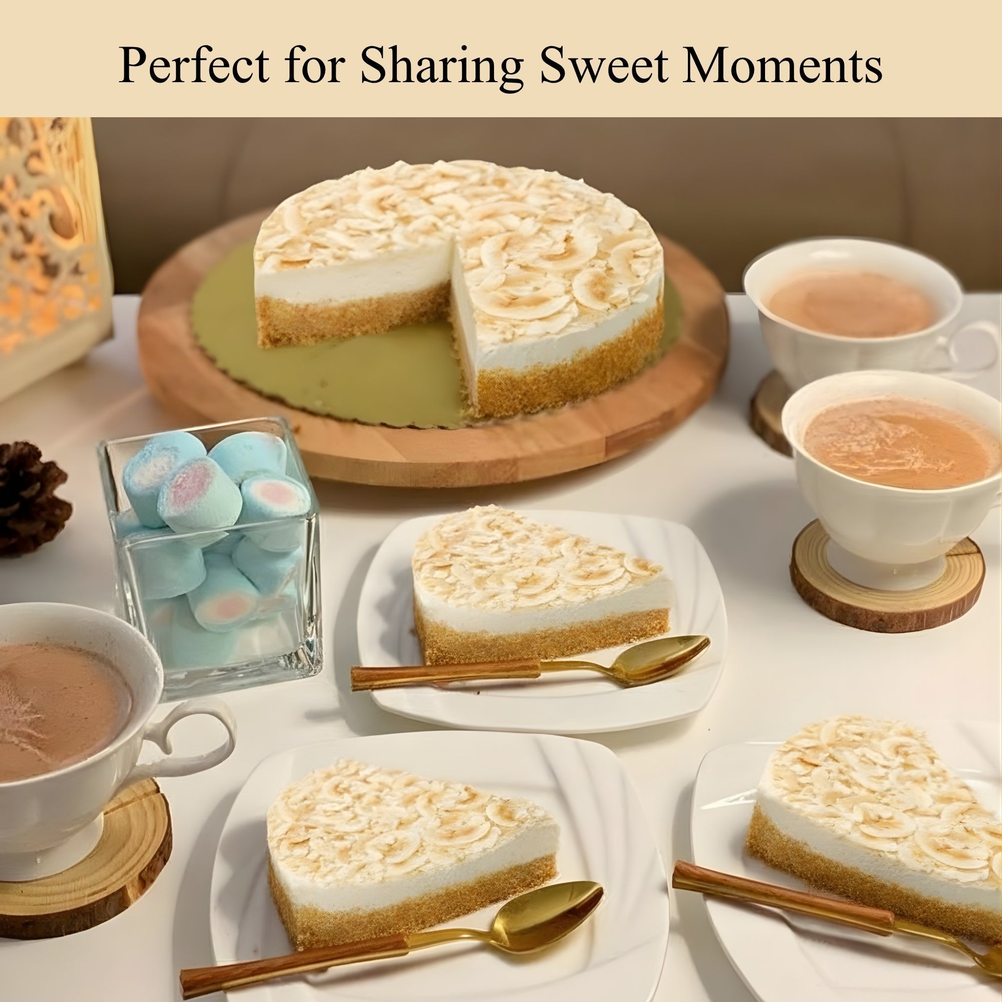 Andy Anand Sugar-Free Coconut Lemon Mousse Cake, 3 lb – Keto & Diabetic-Friendly, Freshly Baked, No Preservatives, Birthday Gift Box - Overture Gifts
