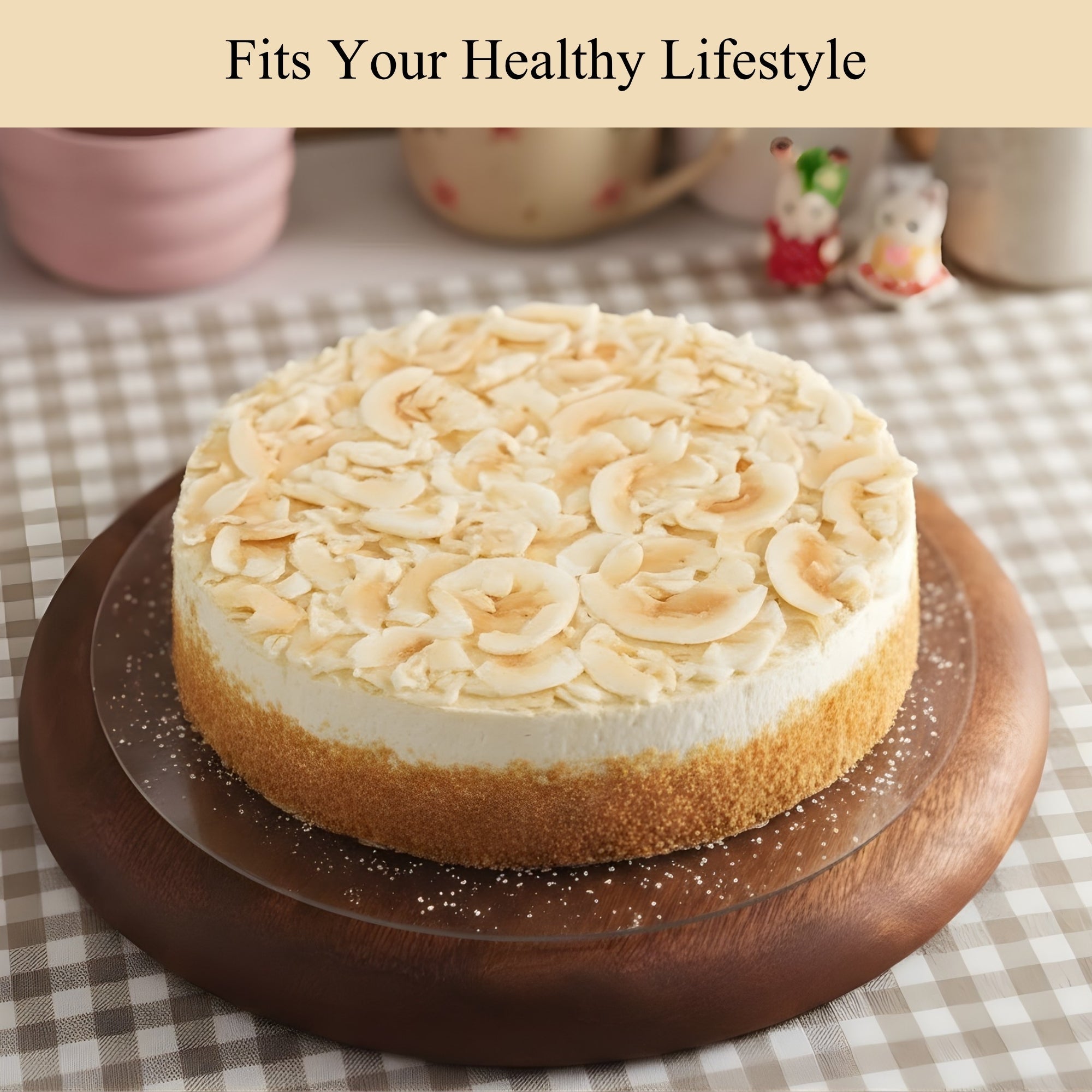 Andy Anand Sugar-Free Coconut Lemon Mousse Cake, 3 lb – Keto & Diabetic-Friendly, Freshly Baked, No Preservatives, Birthday Gift Box - Overture Gifts