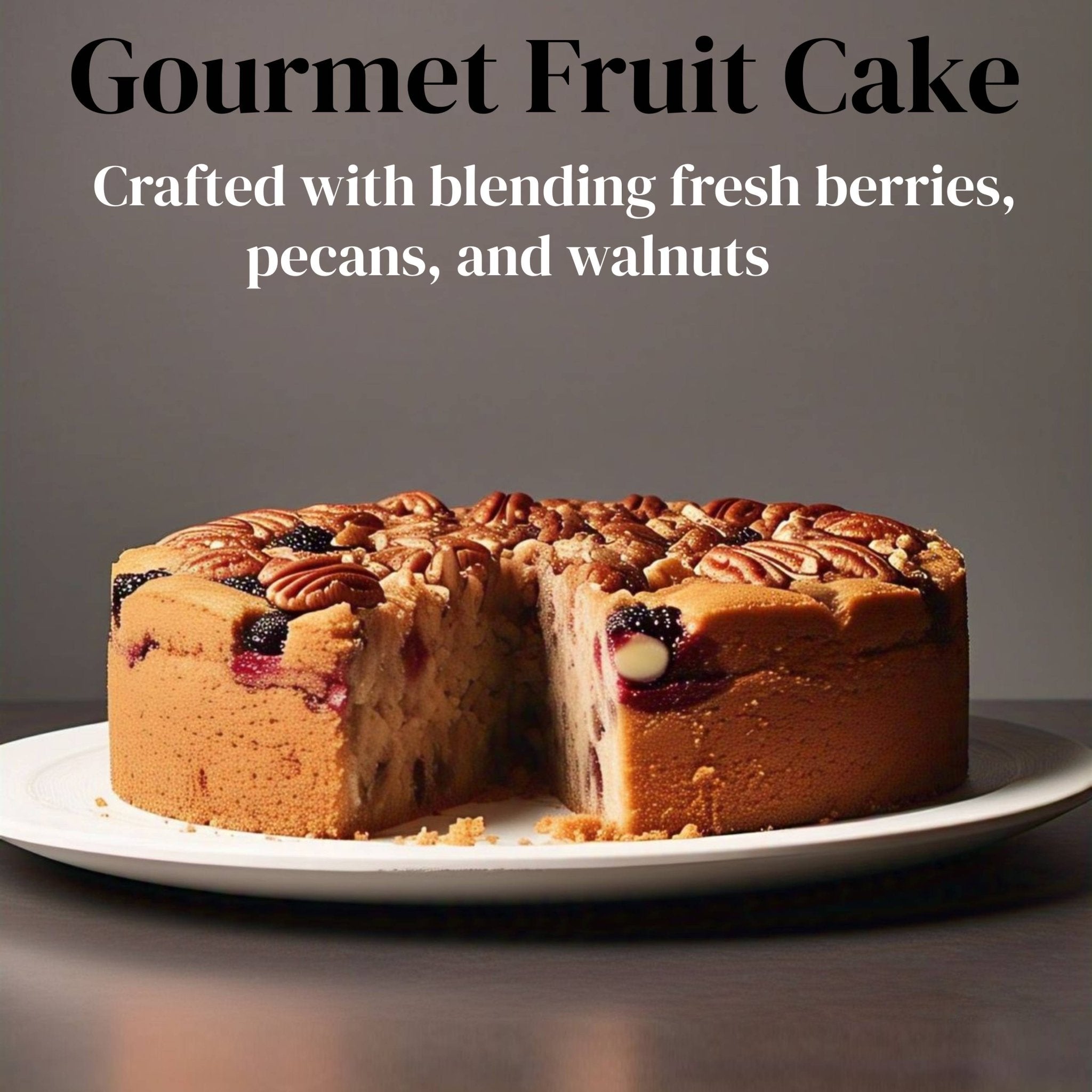 Andy Anand Sugar Free Fruit Cake, 9-Inch, 2.8 lb – Keto-Friendly, Low-Carb, Diabetic-Friendly, Gourmet Birthday & Holiday Gift Box - Overture Gifts
