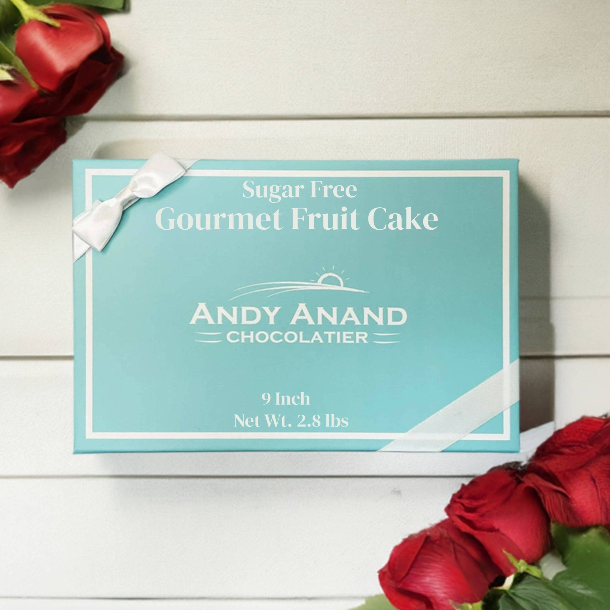 Andy Anand Sugar Free Fruit Cake, 9-Inch, 2.8 lb – Keto-Friendly, Low-Carb, Diabetic-Friendly, Gourmet Birthday & Holiday Gift Box - Overture Gifts