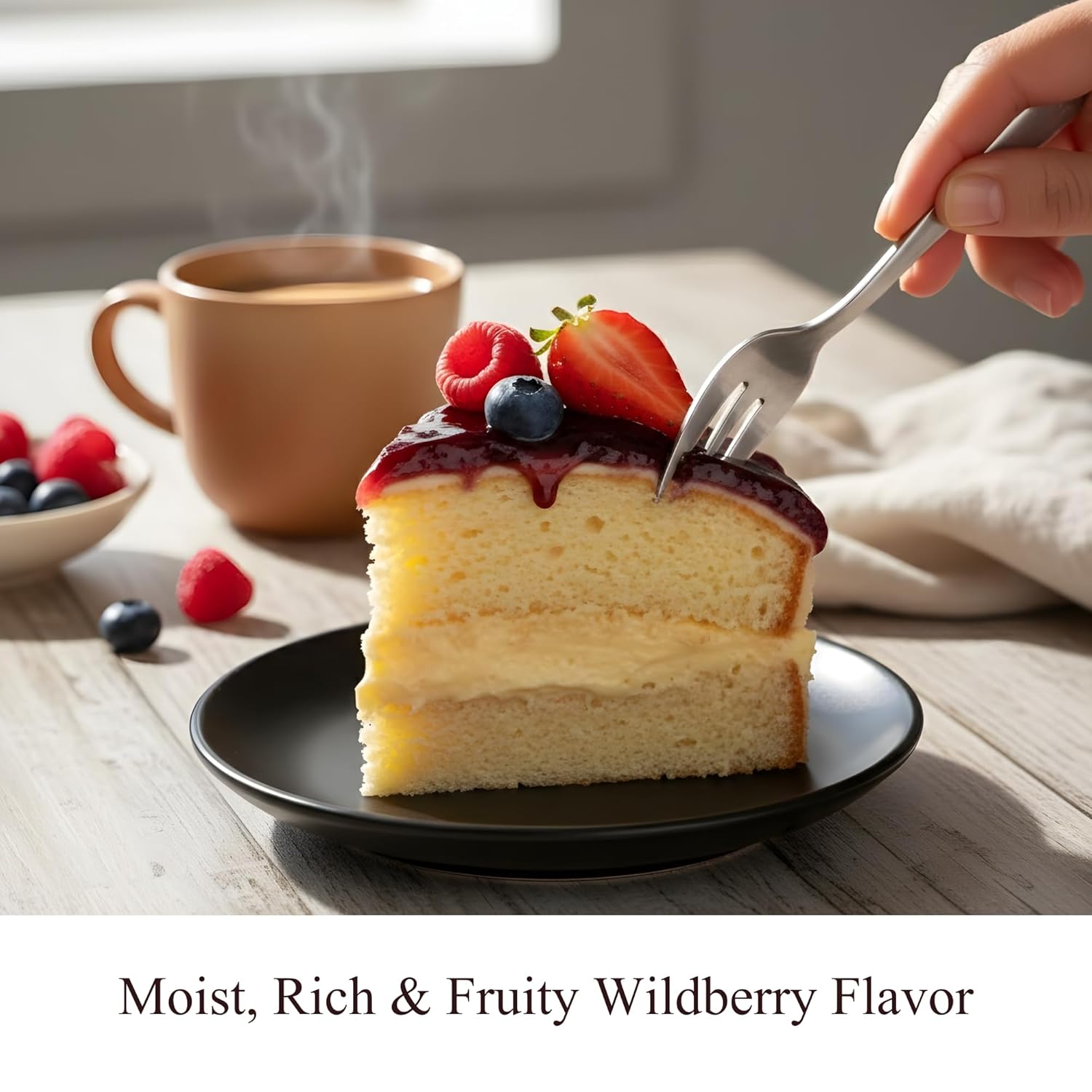 Andy Anand Sugar-Free Gluten-Free Wildberry Cake, 2.5 lb – Keto & Diabetic-Friendly, Mixed Berries, No Preservatives, Birthday Gift Box - Overture Gifts