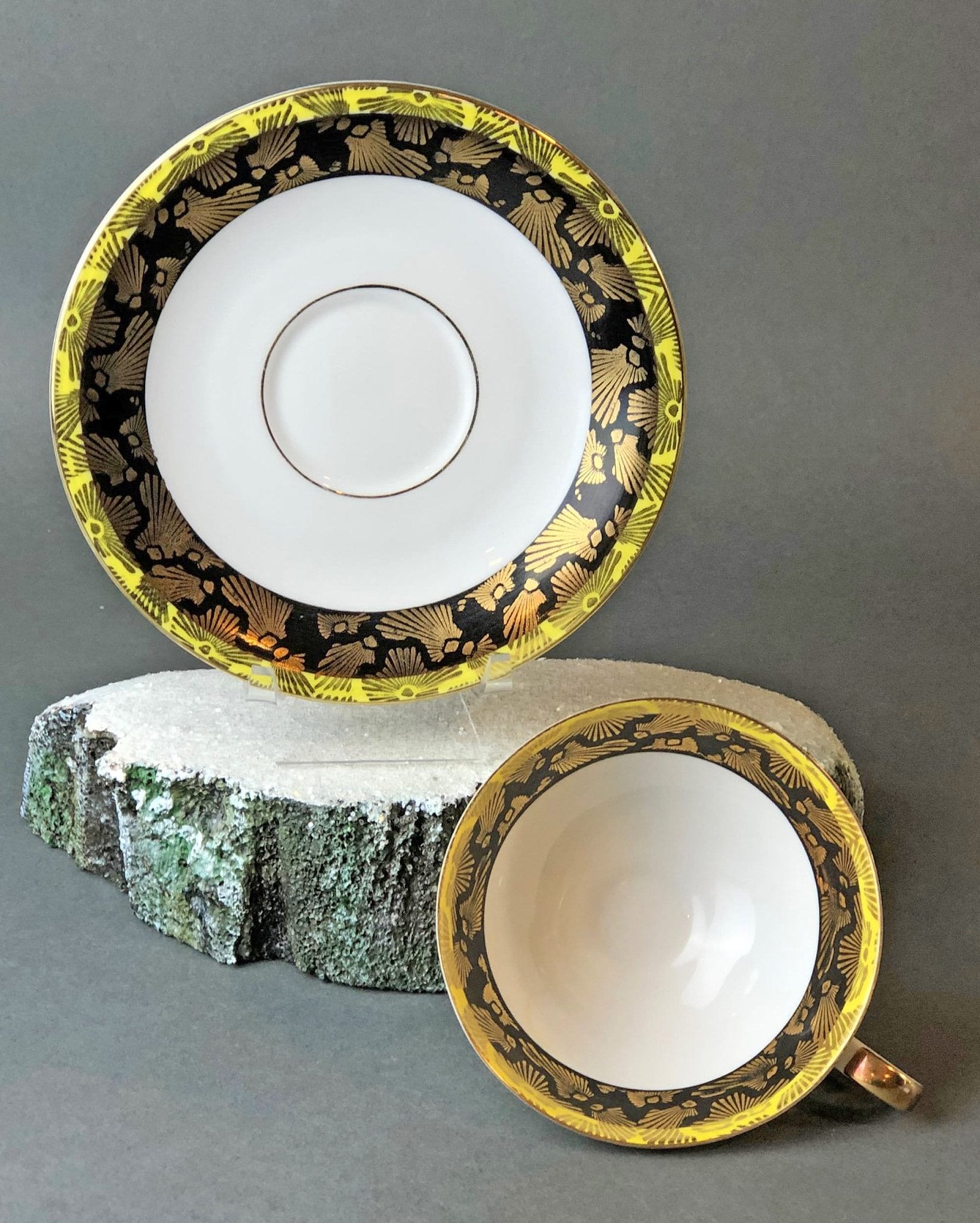 Antique Bavarian Porcelain Tea Cup and Saucer by Eberthal - Overture Gifts