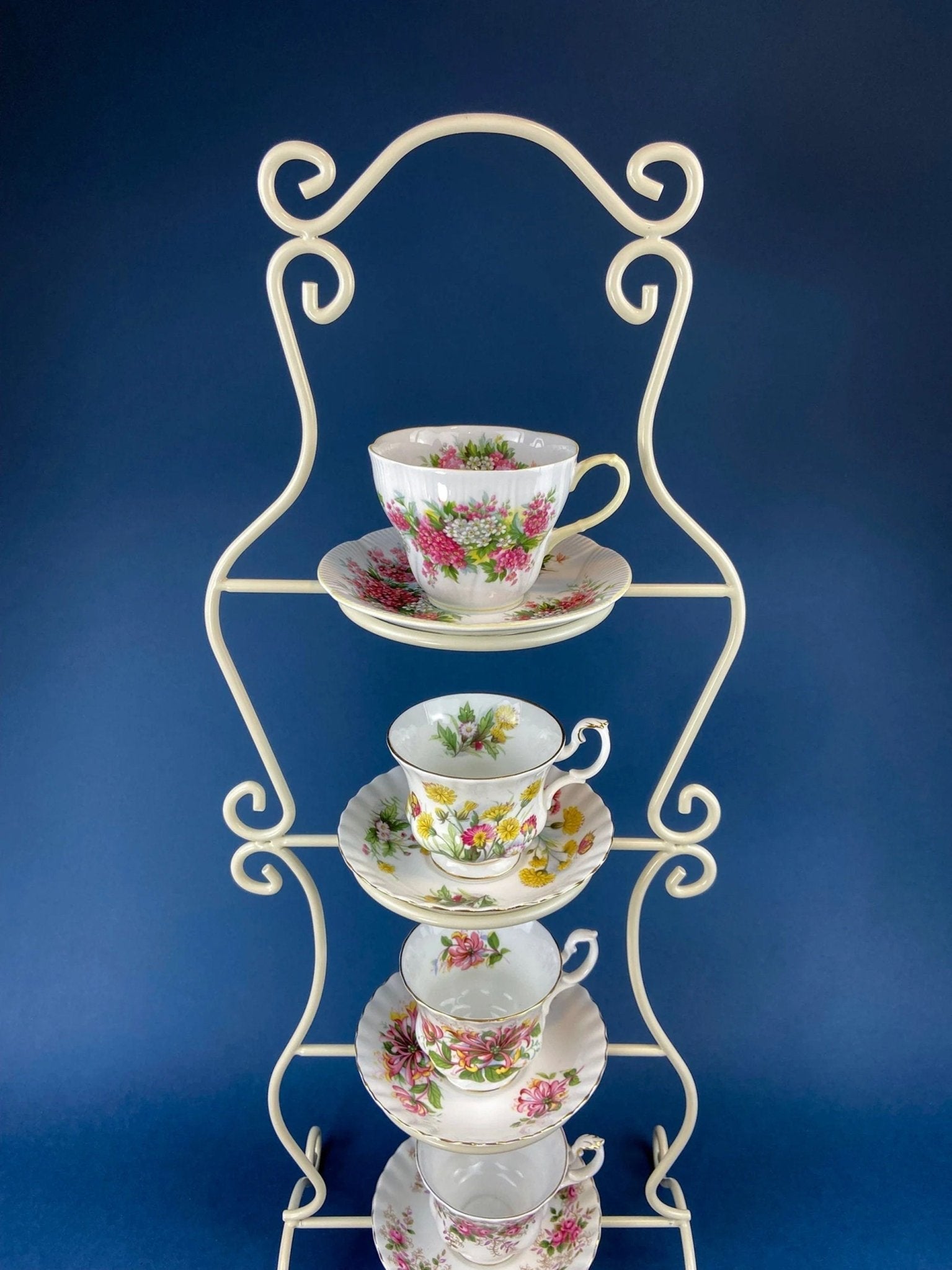 Antique Eschenbach Bavarian Porcelain Tea Trio: Gold Floral Cup, Saucer, Plate - Overture Gifts