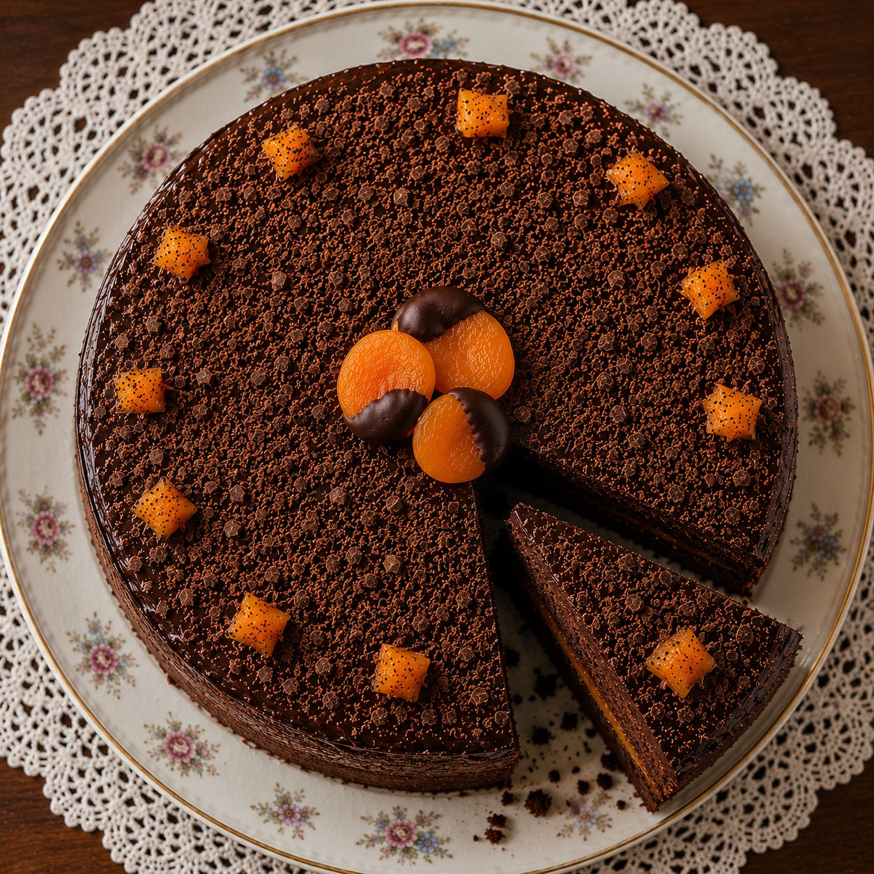 Andy Anand Sugar Free Sachertorte – Classic Austrian Chocolate Apricot Cake 2.8 lb | Keto & Diabetic Friendly | No Sugar Added | No Preservatives | Gourmet Birthday Gift