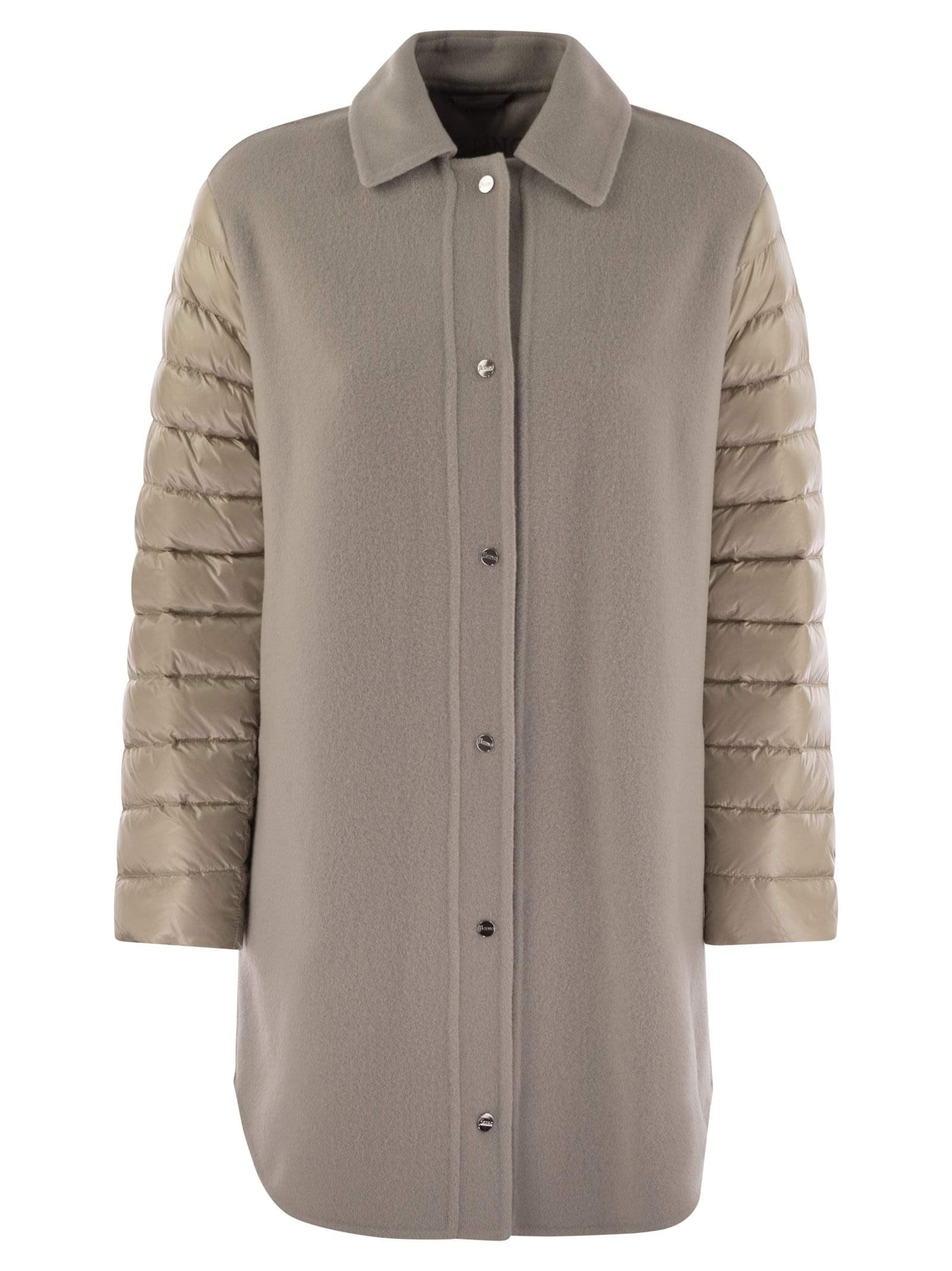 Herno Women Coat With Down Sleeves