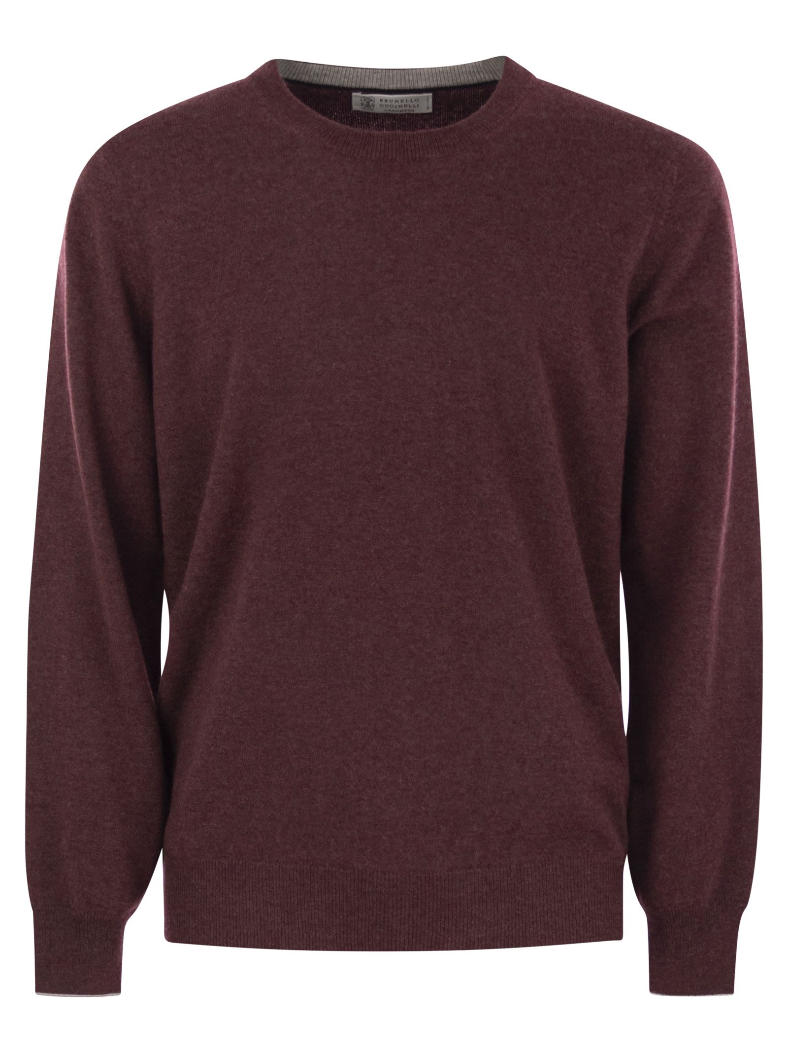 Brunello Cucinelli Men Pure Cashmere Crew-Neck Sweater