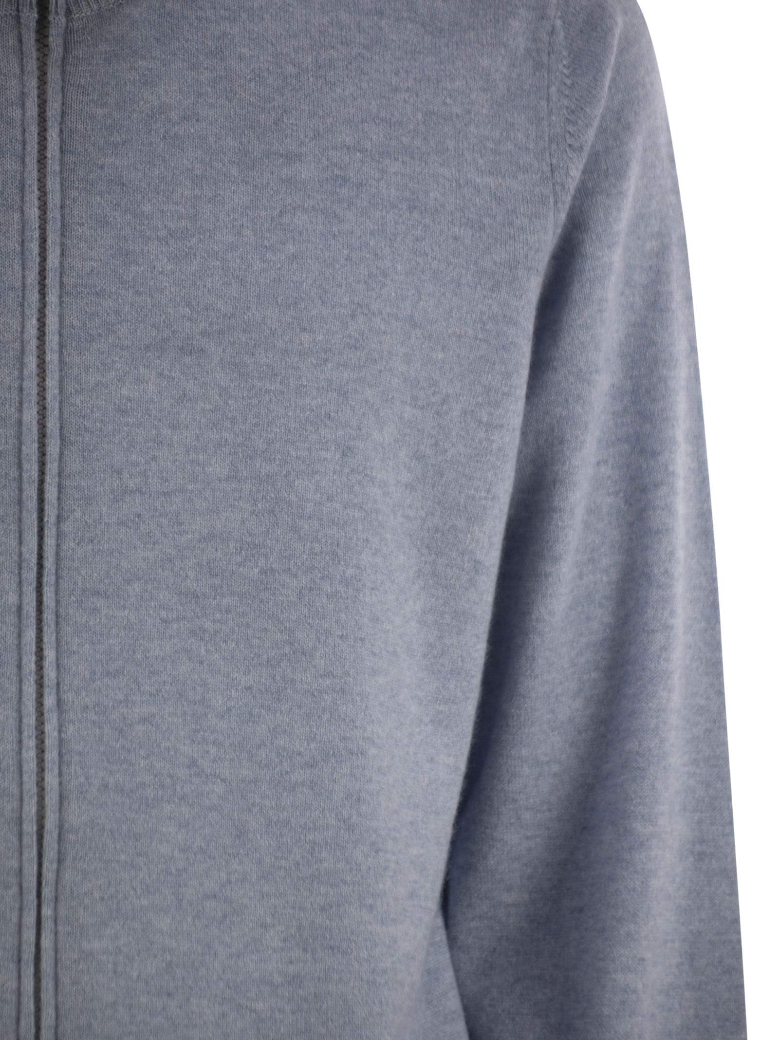 Brunello Cucinelli Men High-Necked Cashmere Cardigan With Zip
