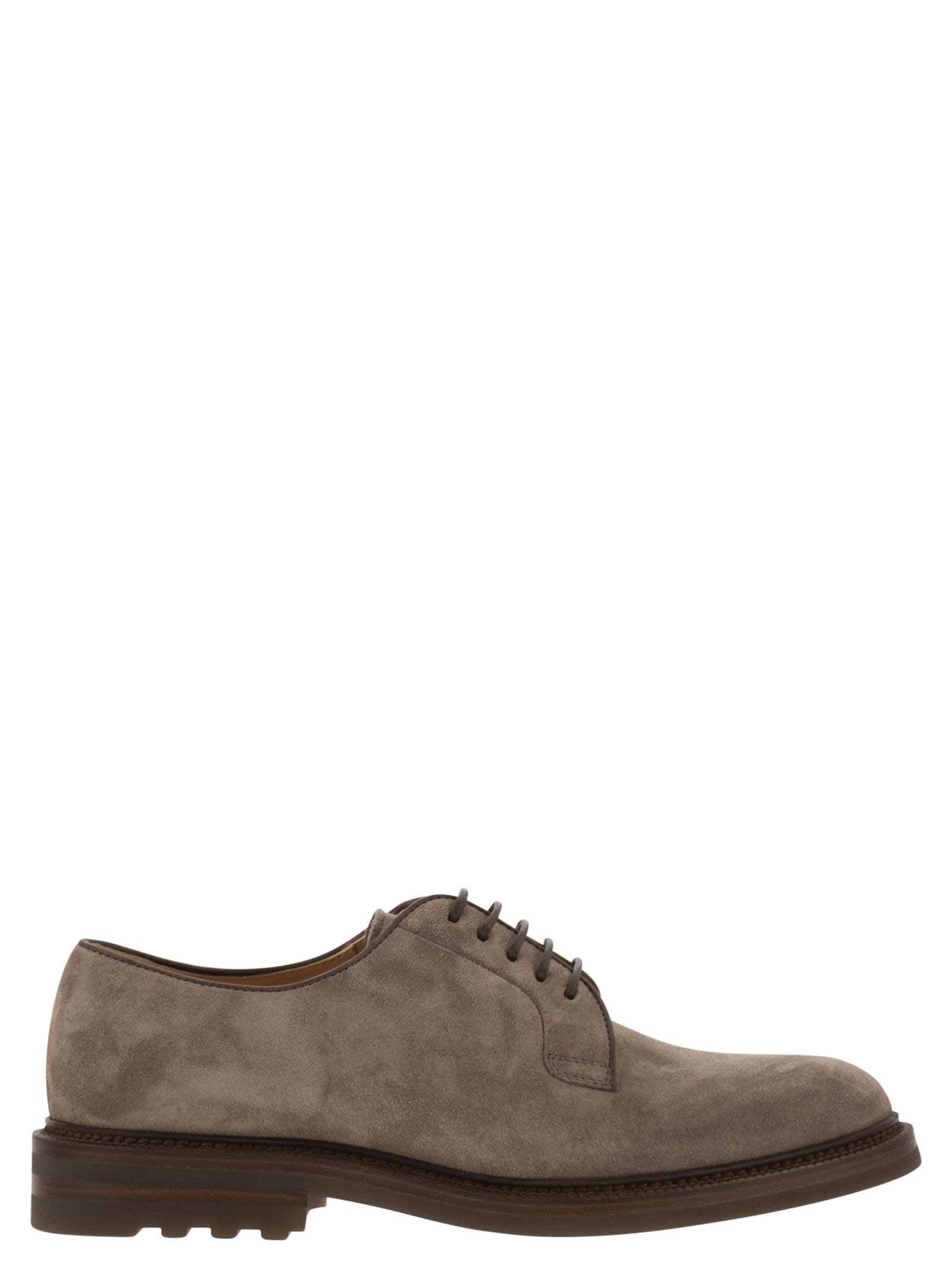 Brunello Cucinelli Men Suede Derby