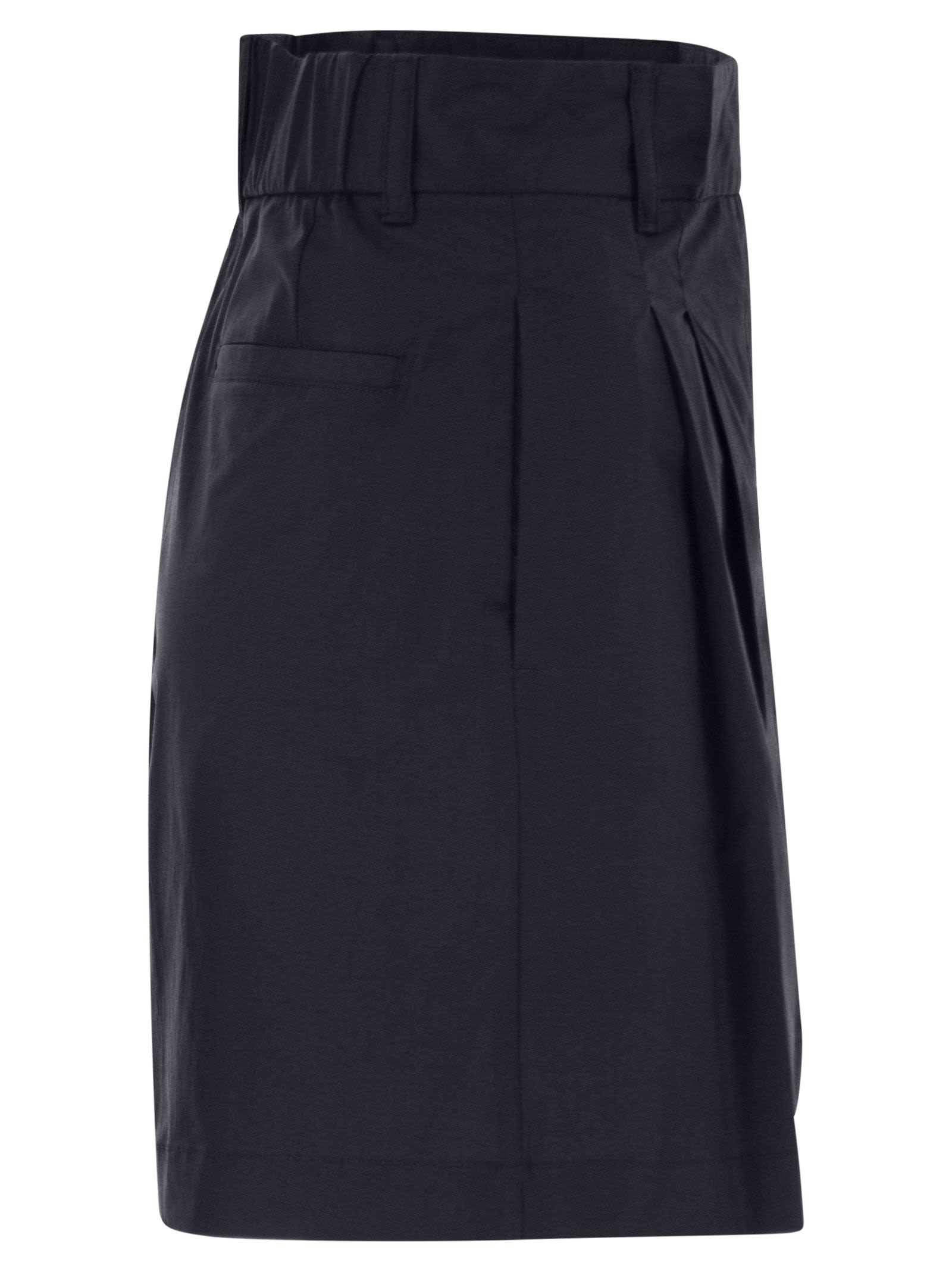 Herno Women Stretch Cotton Bermuda Shorts
