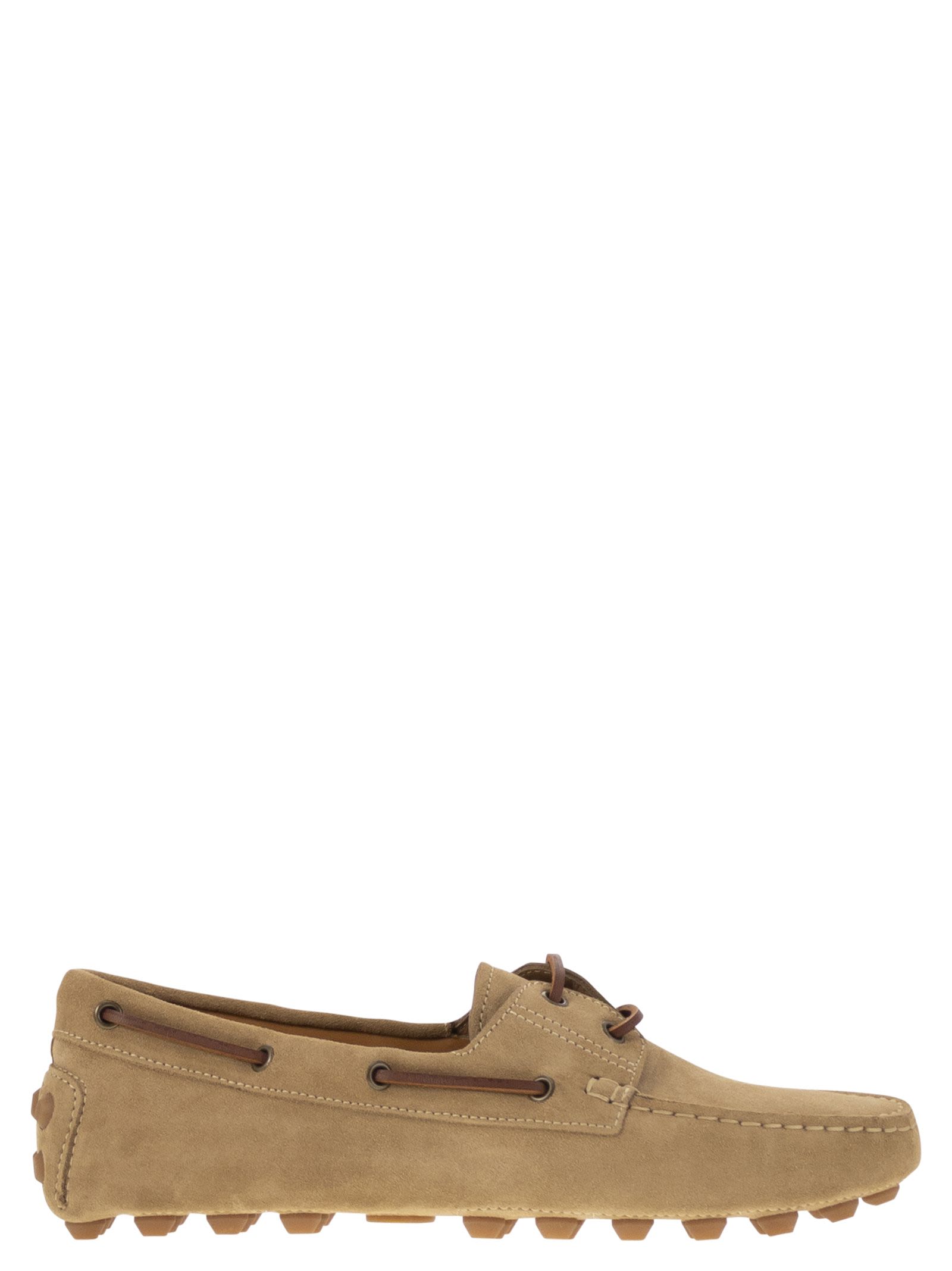 Tod's Men Rubber Bubble Suede Boat