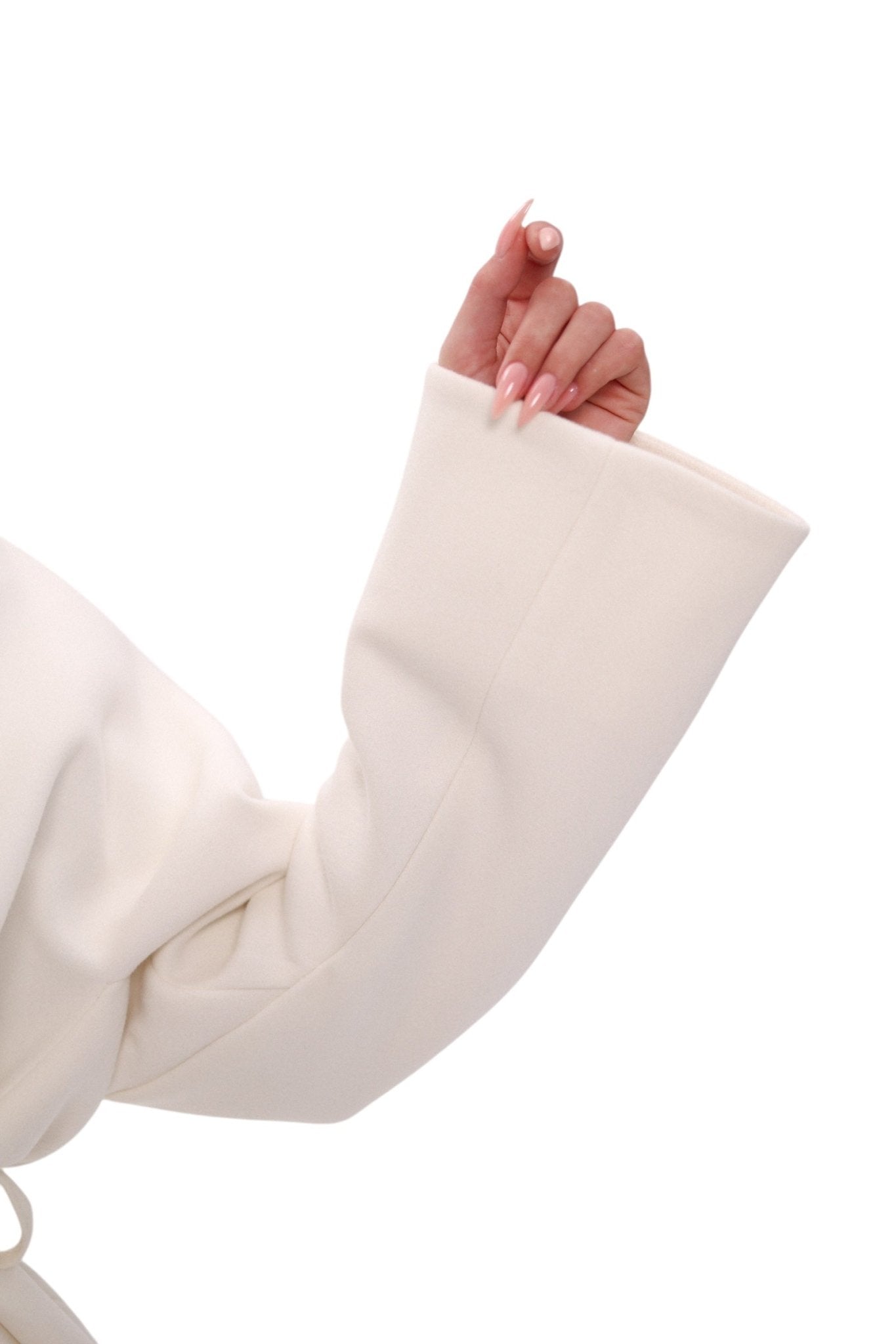 Astoria Midi Cashmere Wool Blend Coat in Ivory - Overture Gifts