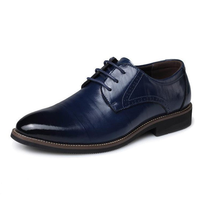 Mens Leather Shoes British-style Pointed-toe Breathable Formal Business Wear