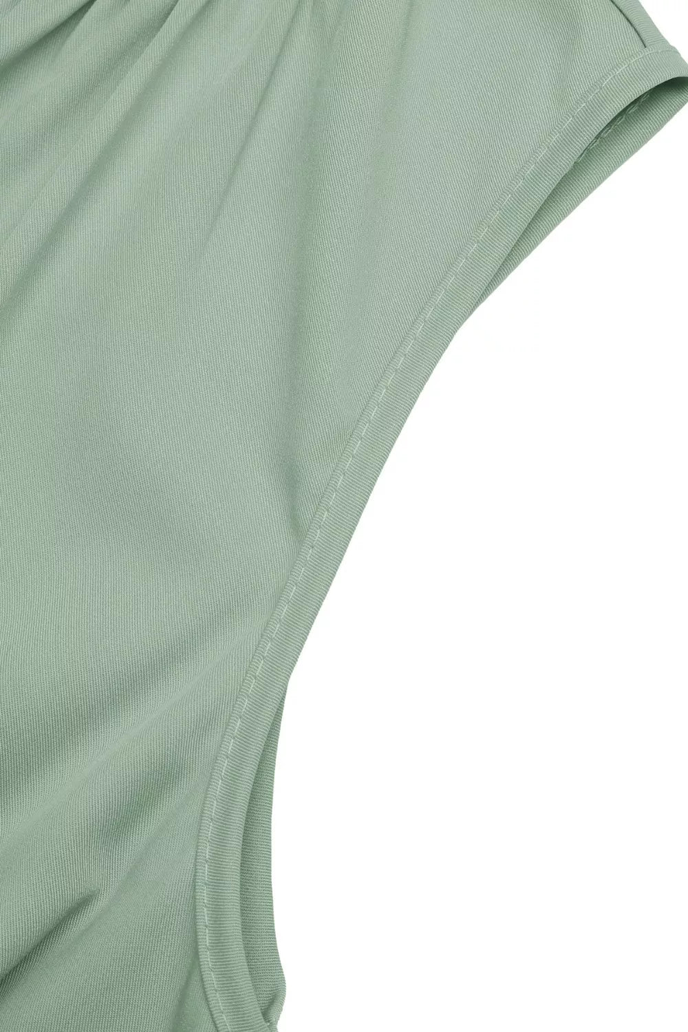 Sleeveless High-Low Hem A-Line Dress