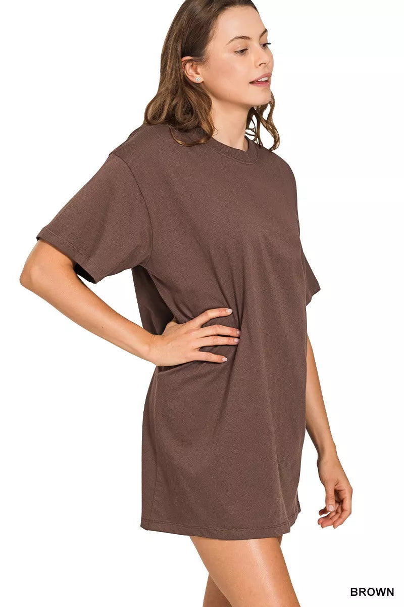 Zenana Short Sleeve Mini Tee Dress
