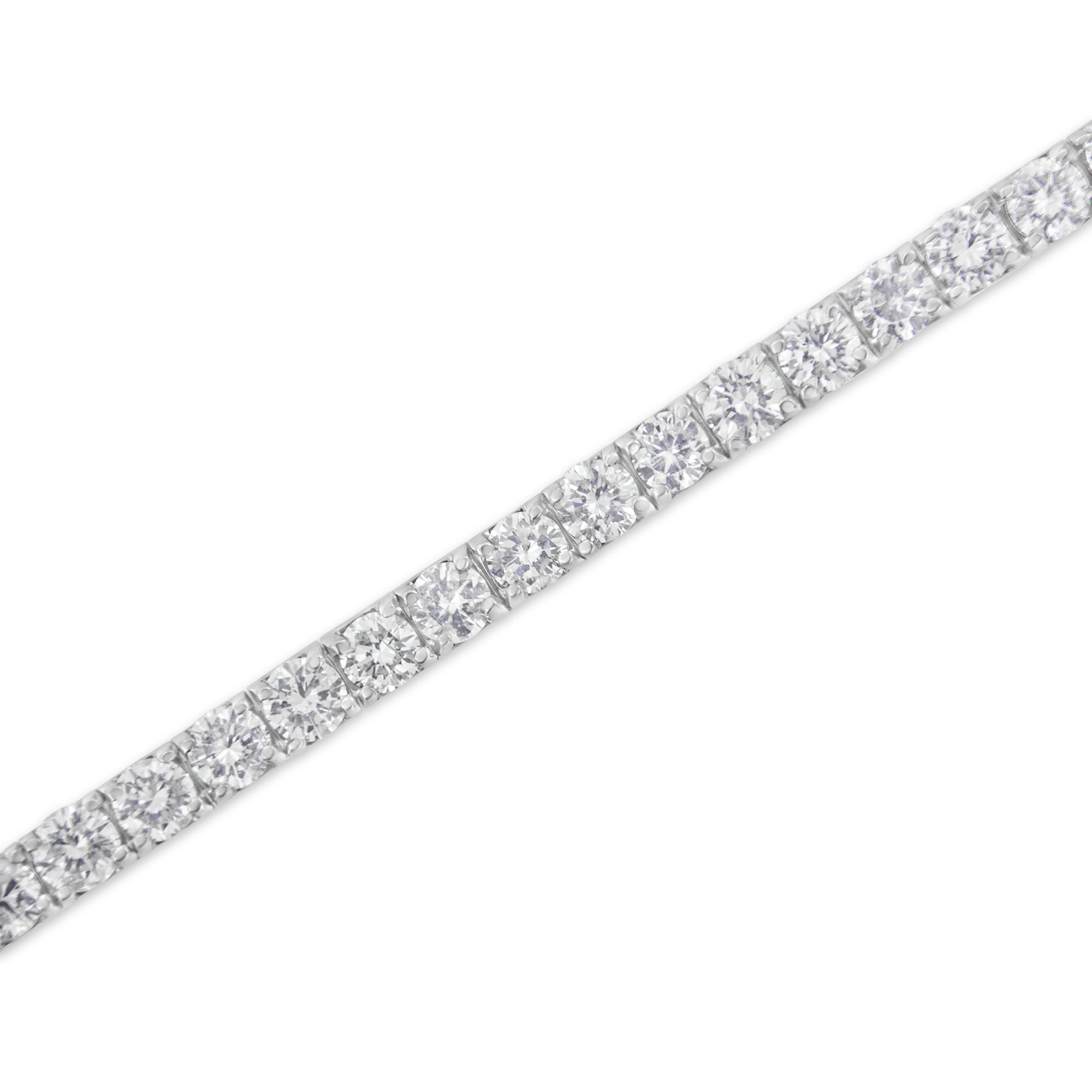 IGI Certified 5.0 Cttw Cut Diamond 14K White Gold Classic 7†Tennis Bracelet (H-I Color, I1-I2 Clarity)