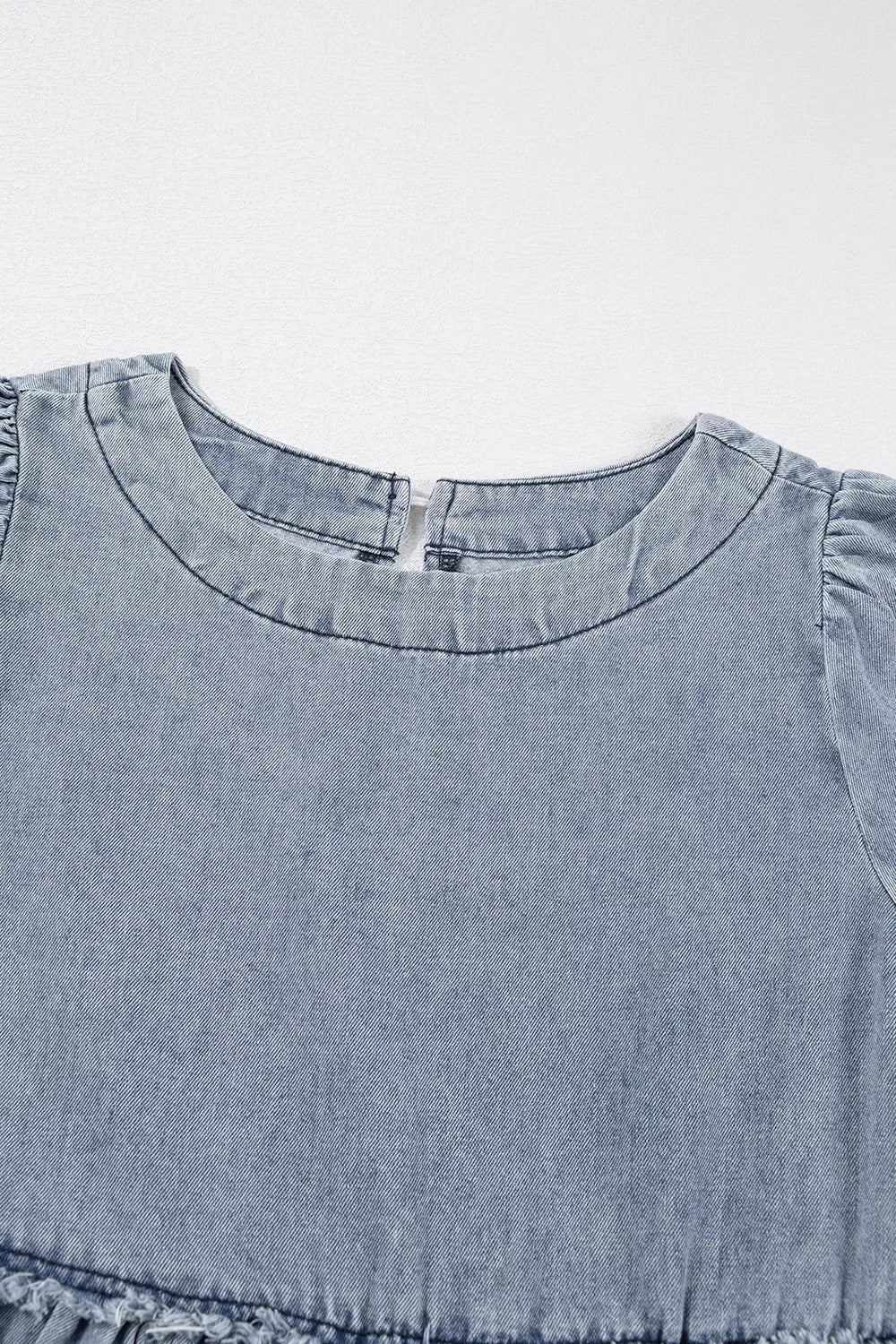 Vintage Wash Denim Dress with Pockets