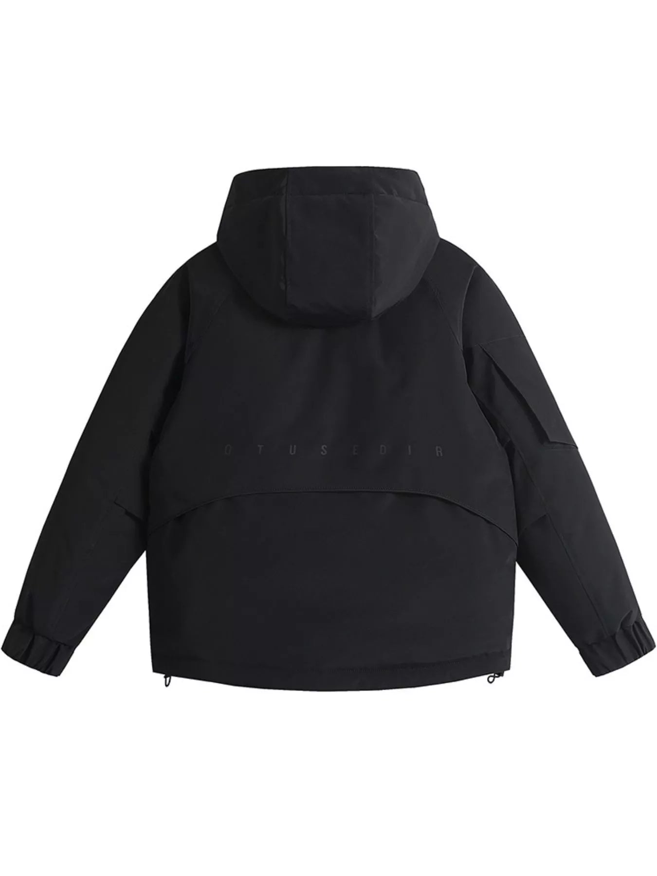 Men's Plus Size Adjustable Hooded Parka Jacket with Multiple Pockets