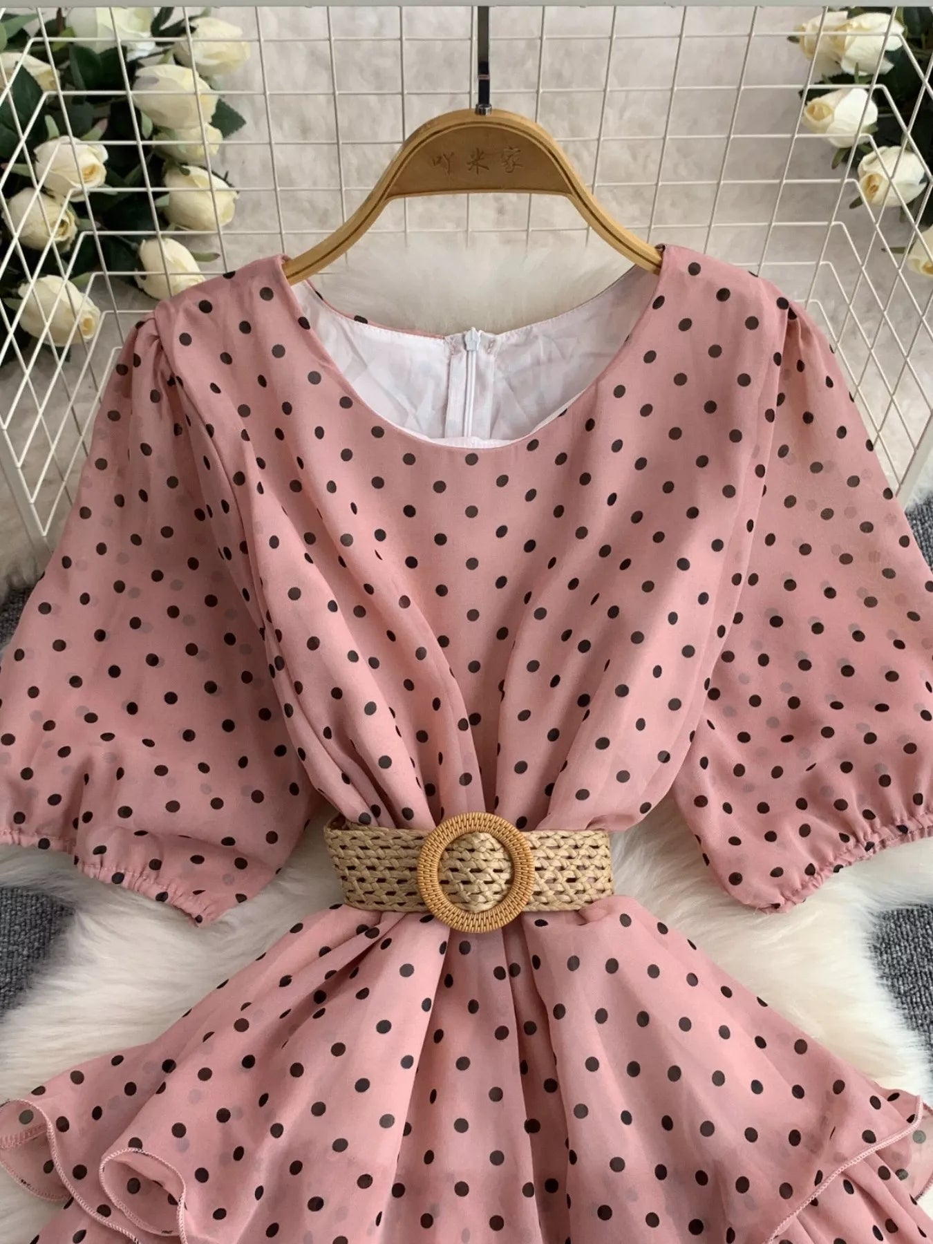 Polka Dot Ruffled Tiered Dress