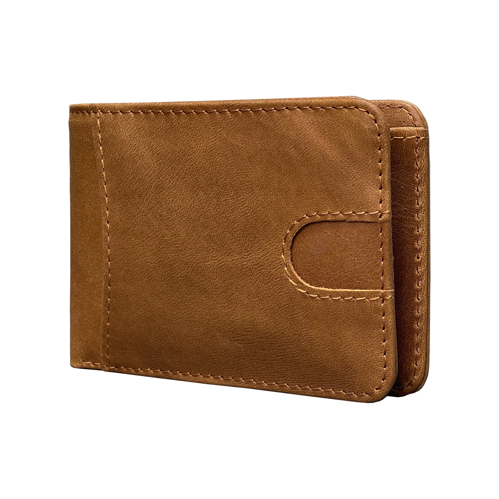 Oil-waxed Leather US Dollar Clip Card Holder