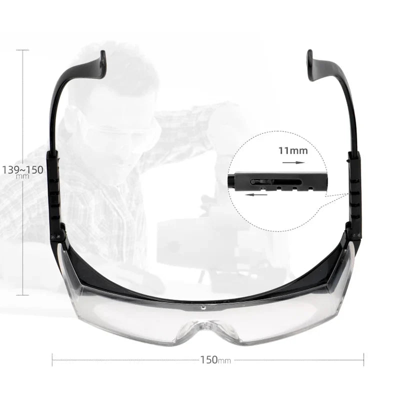 Anti-Splash Eye Protection Work Safety Goggles Windproof Dustproof Protective Glasses Optical Lens Frame Cycling Glasses Goggles