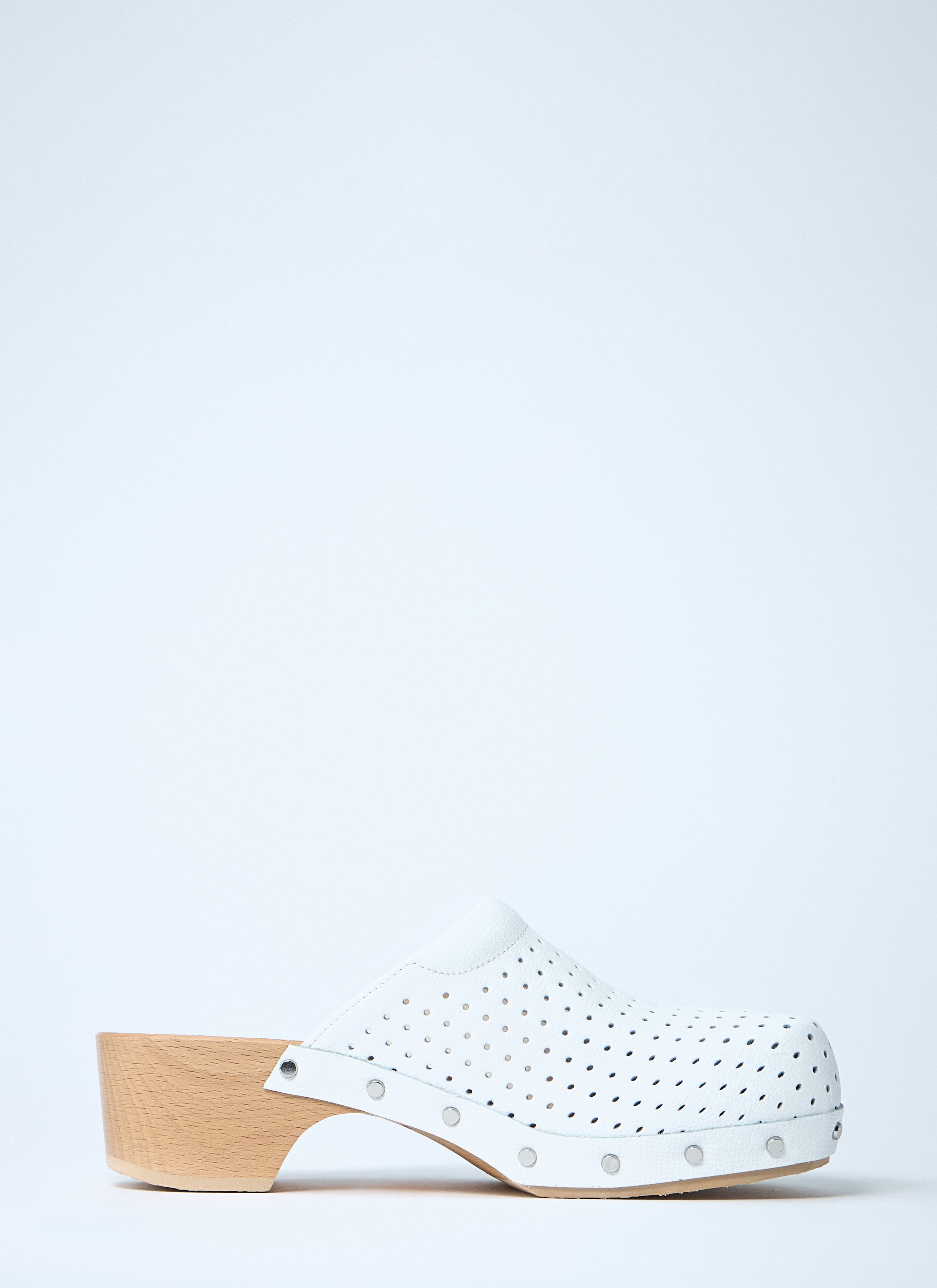 Balenciaga Women Perforated Heeled Clogs