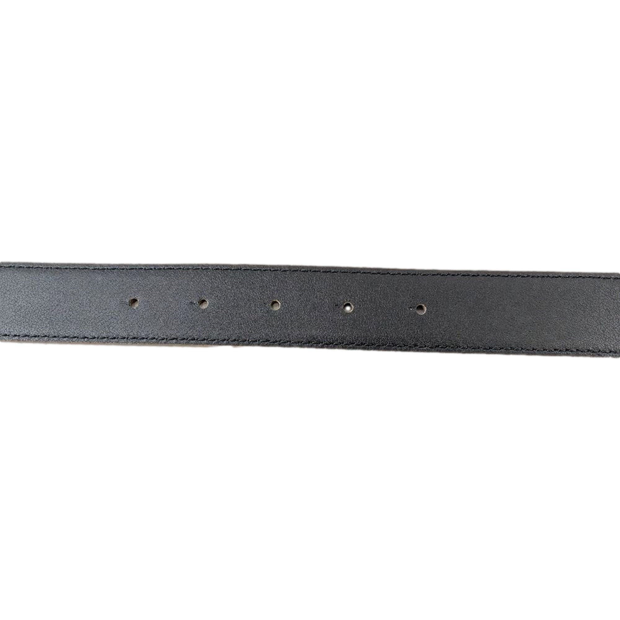 Balenciaga BB Signature Canvas Leather Belt Monogram Beige 75